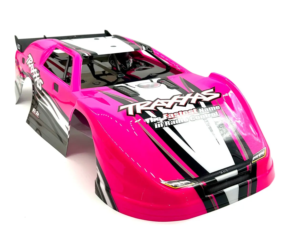 Slash Late Model - Body, Dirt Oval Racer, Pink, Complete W/Decals 10423 Traxxas 104364-74 1