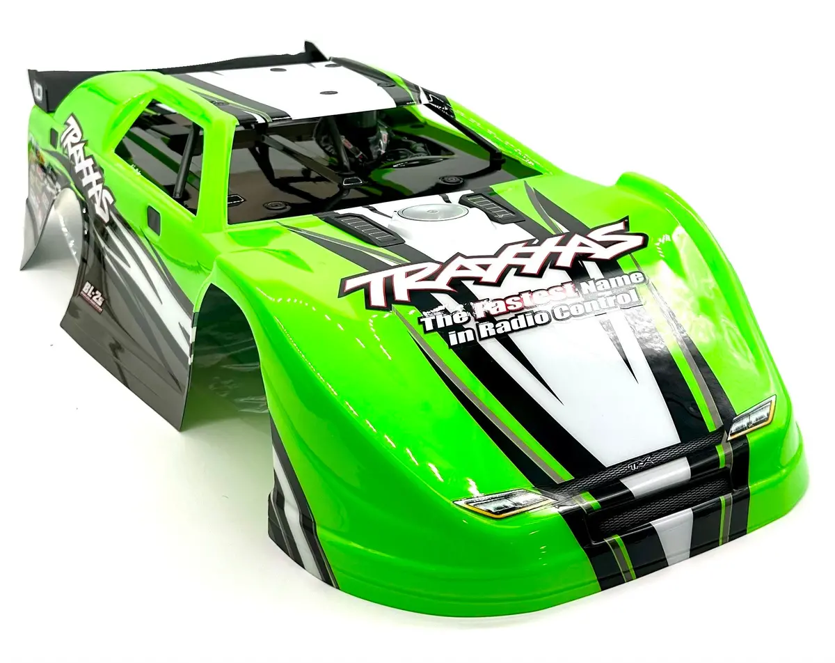 Slash Late Model - Body, Dirt Oval Racer, Green, Complete W/Decals 10423 Traxxas 104364-74 1