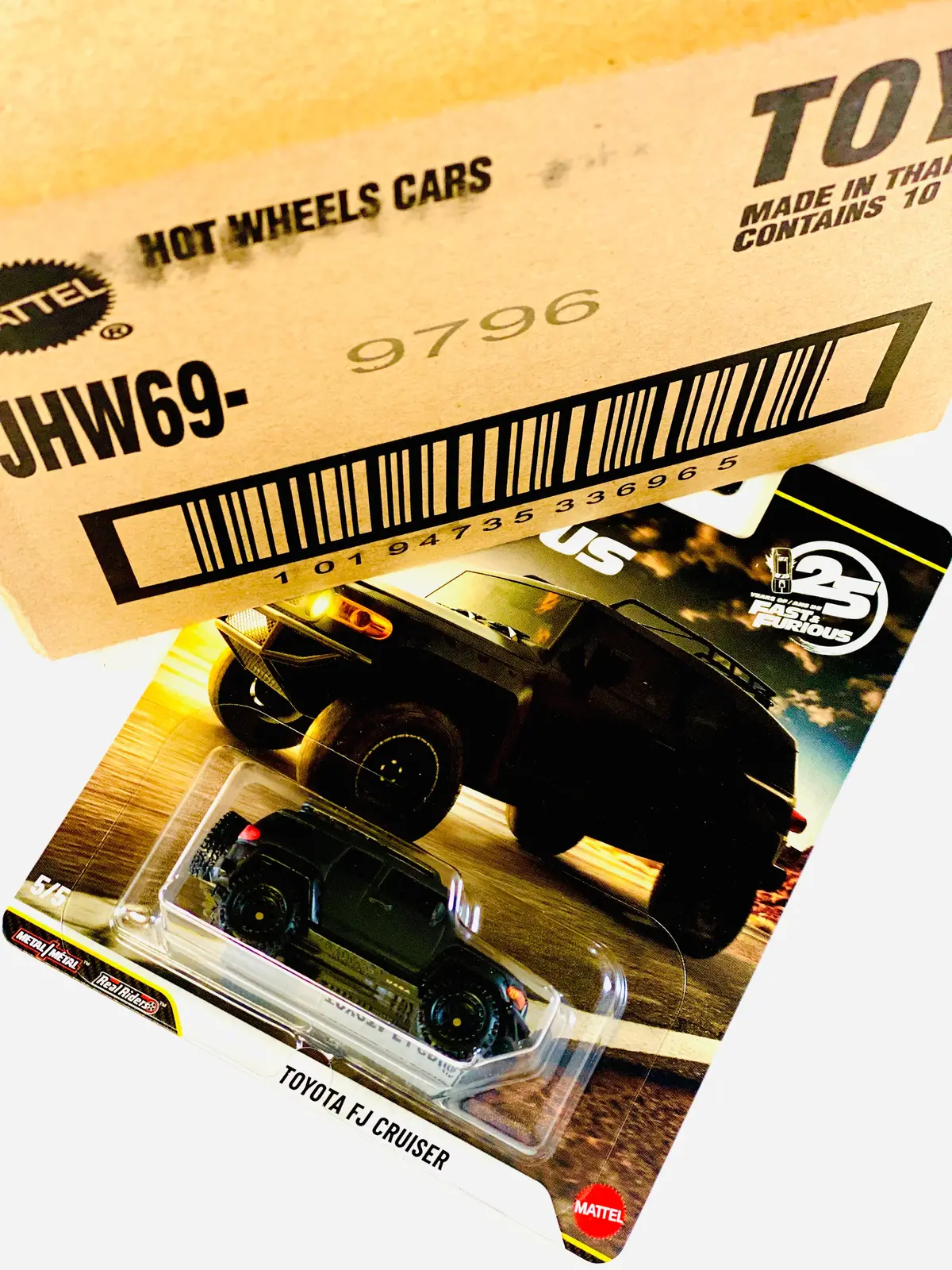 Hot Wheels 2026 Fast & Furious 25Th Anniversary Toyota Fj Cruiser Factory Sealed Solid Pack (10 Cars) 1