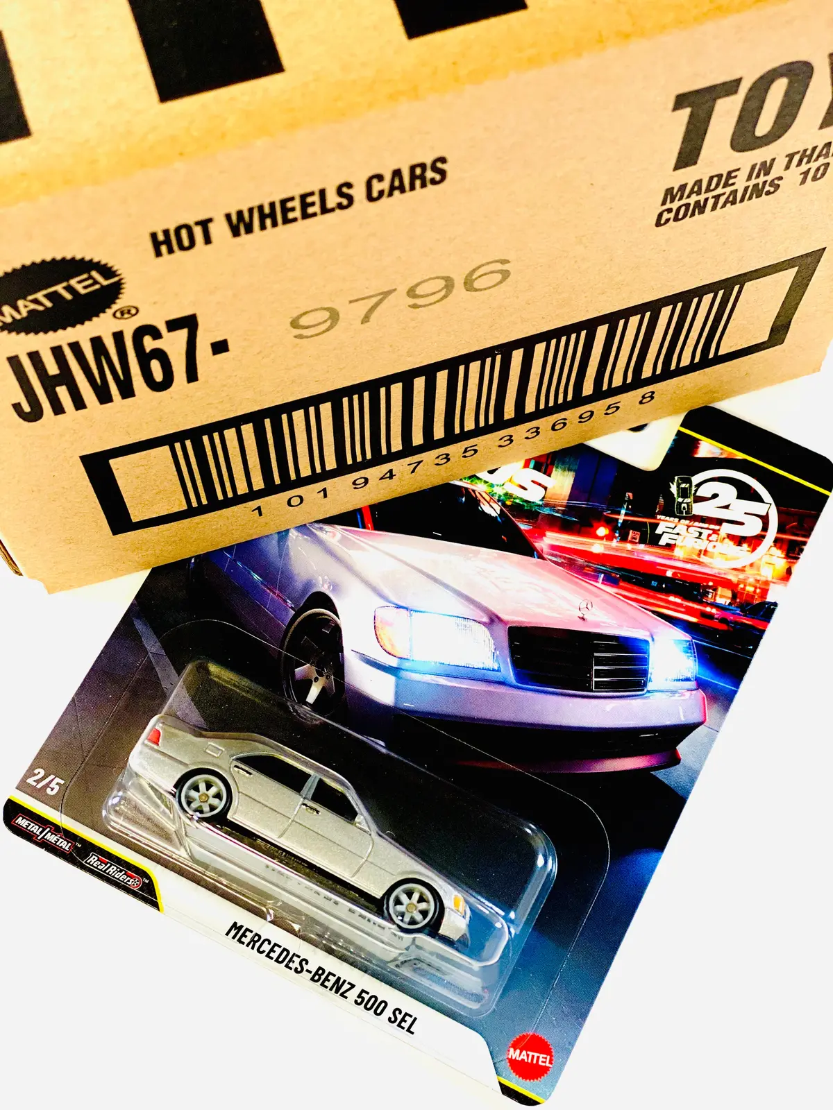 Hot Wheels 2026 Fast & Furious 25Th Anniversary Mercedes-Benz 500 Sel Factory Sealed Solid Pack (10 Cars) 1