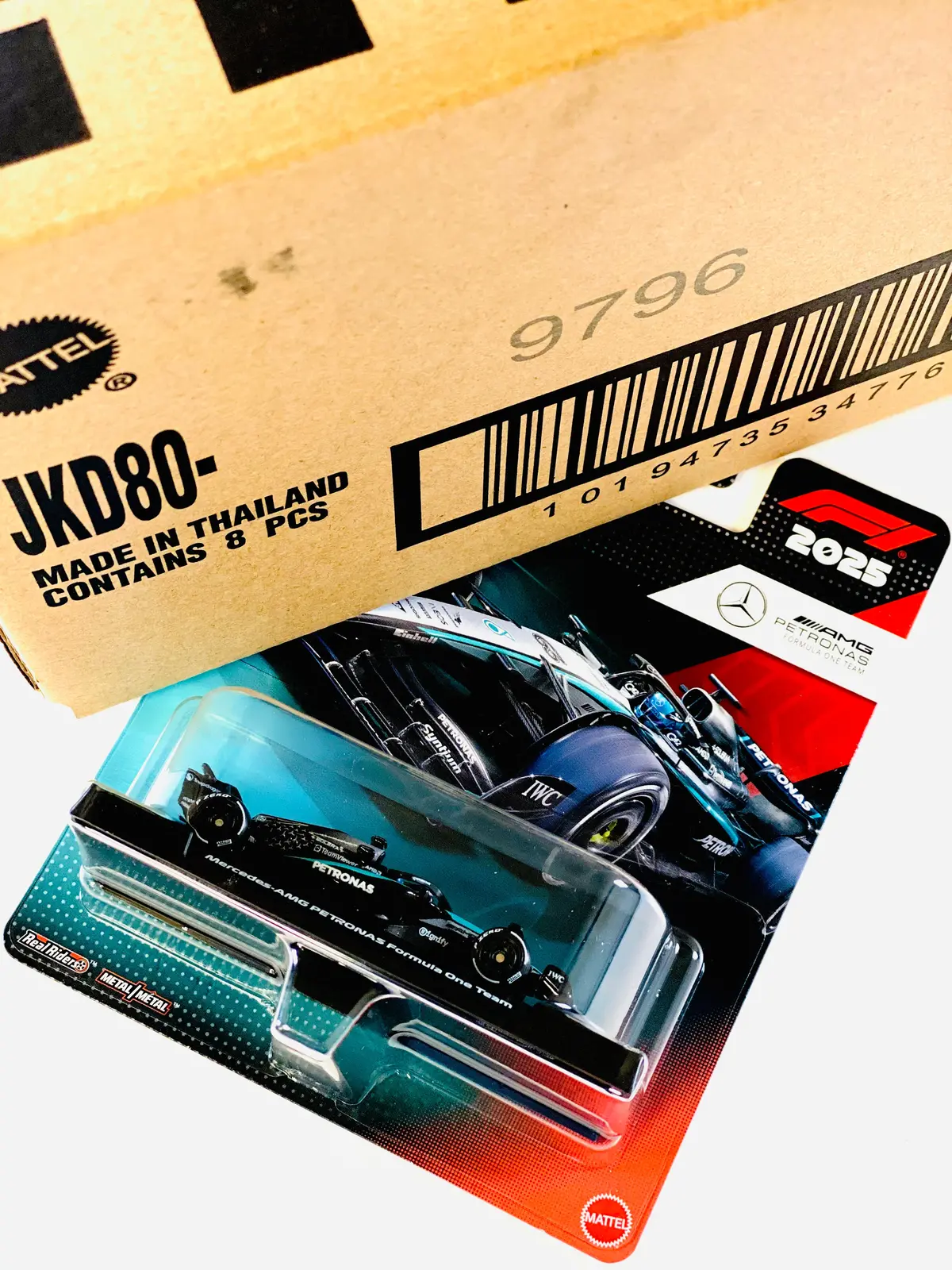 Hot Wheels 2025 Formula 1 F1 Race Team George Russell Mercedes Amg Petronas Team #63 Factory Sealed Solid Pack (8 Cars) 1