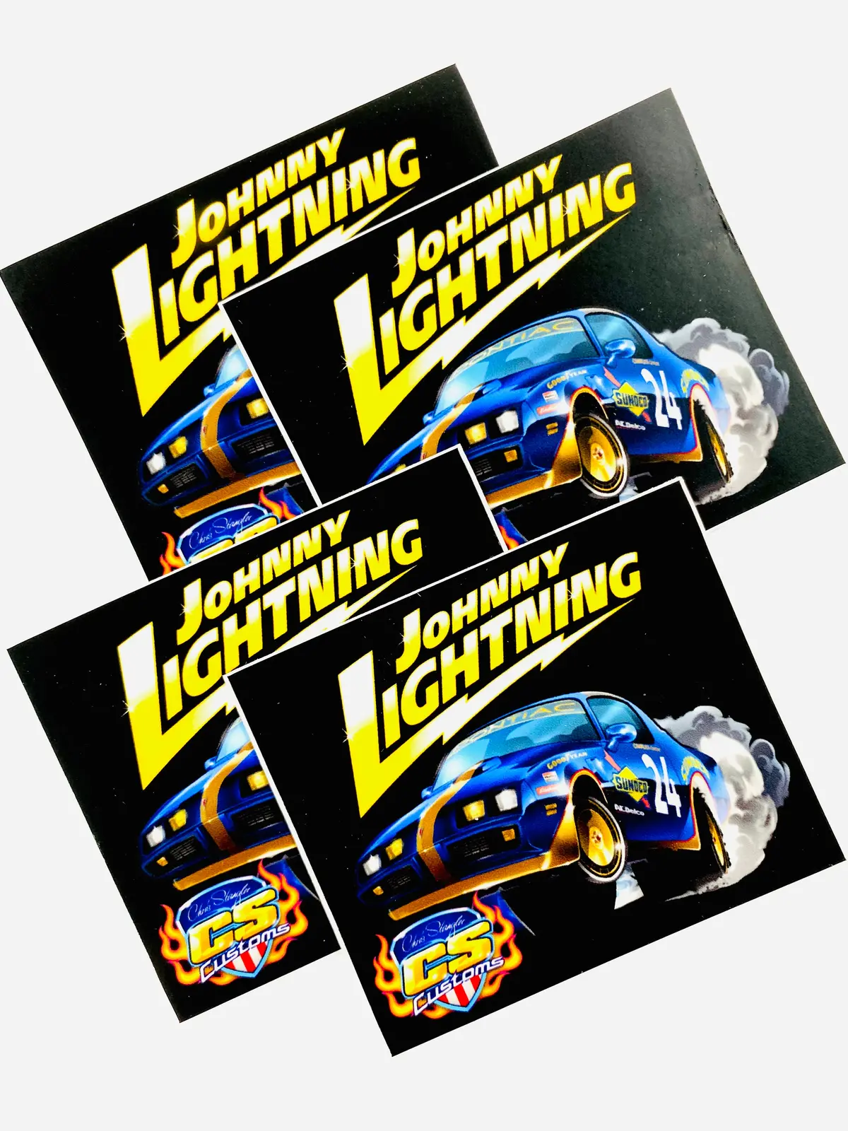 Johnny Lightning Sunoco 1980 Pontiac Firebird T/A W/ Tampo Zinger Stickers (4Ct) 1