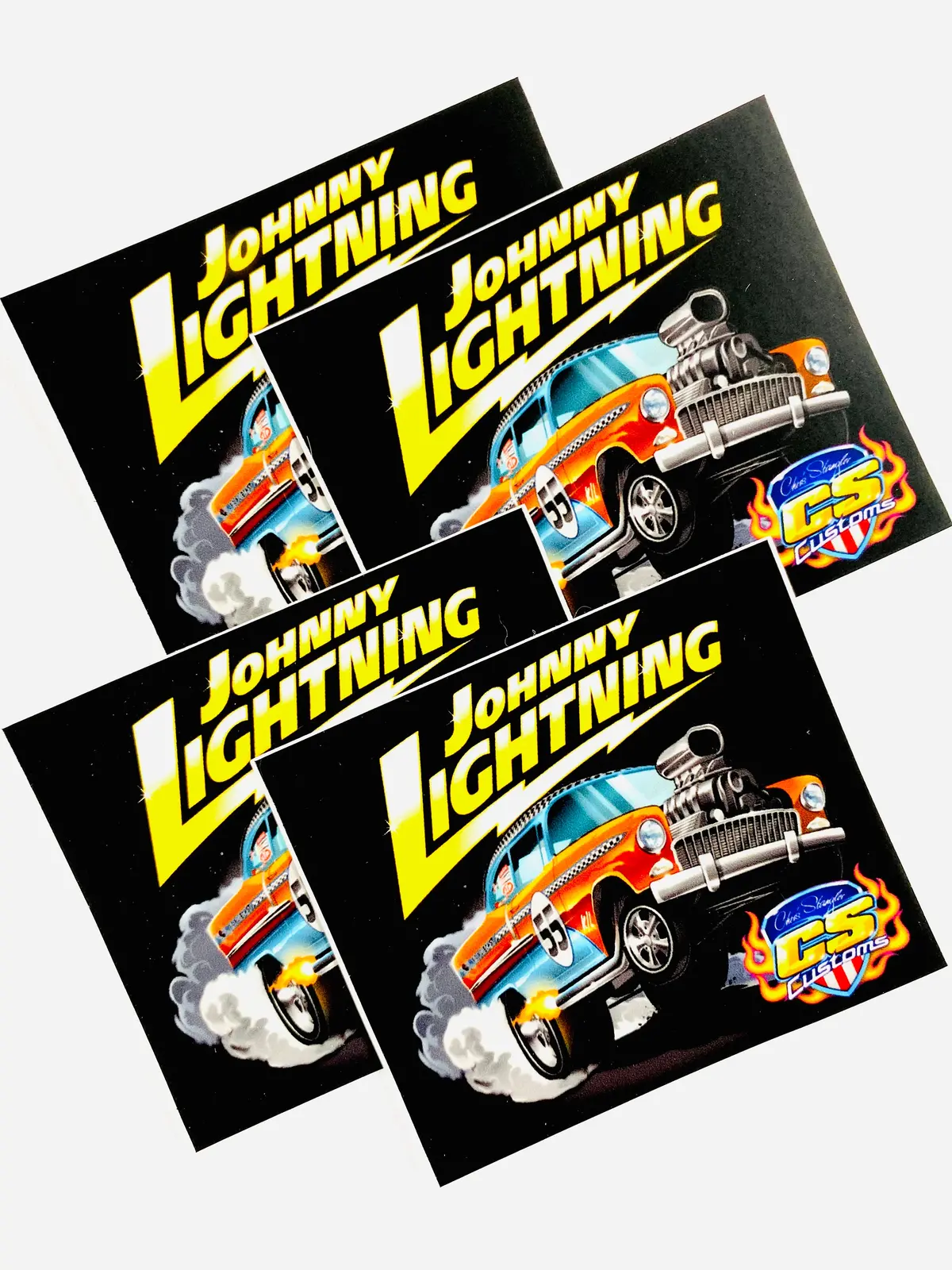 Johnny Lightning Exclusive Gulf 1955 Chevy Bel Air Stickers (4Ct) 1