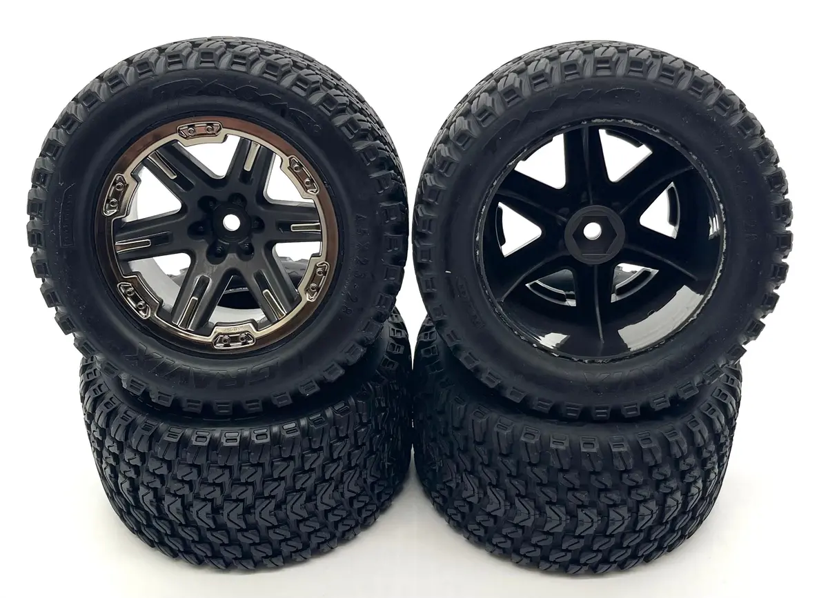 Rustler Ultimate - Tires & Wheels Assembled (4) Gravix Tyres Traxxas 67097-4 1