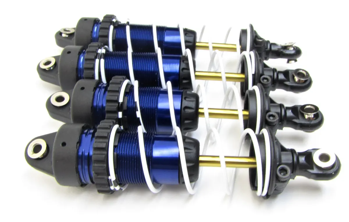 Rustler Ultimate - Shocks, Blue Front Rear & Springs Big-Bore Dampers Traxxas 67097-4 1