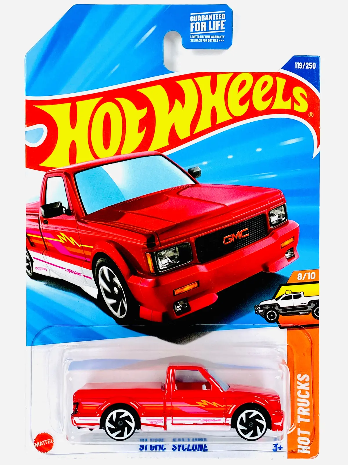 Hot Wheels Hot Trucks '91 Gmc Syclone Red - Damaged Card 1