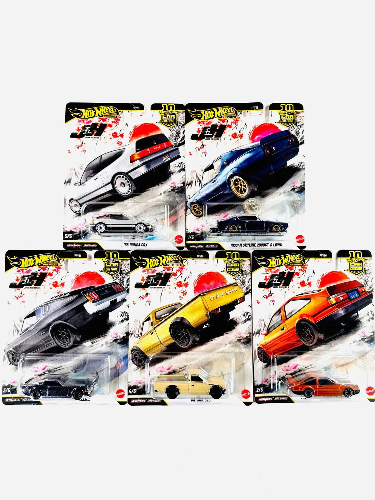 Hot Wheels 2026 Car Culture Japan Historics 5 Jh5 Case P (Set Of 5 Cars) 1