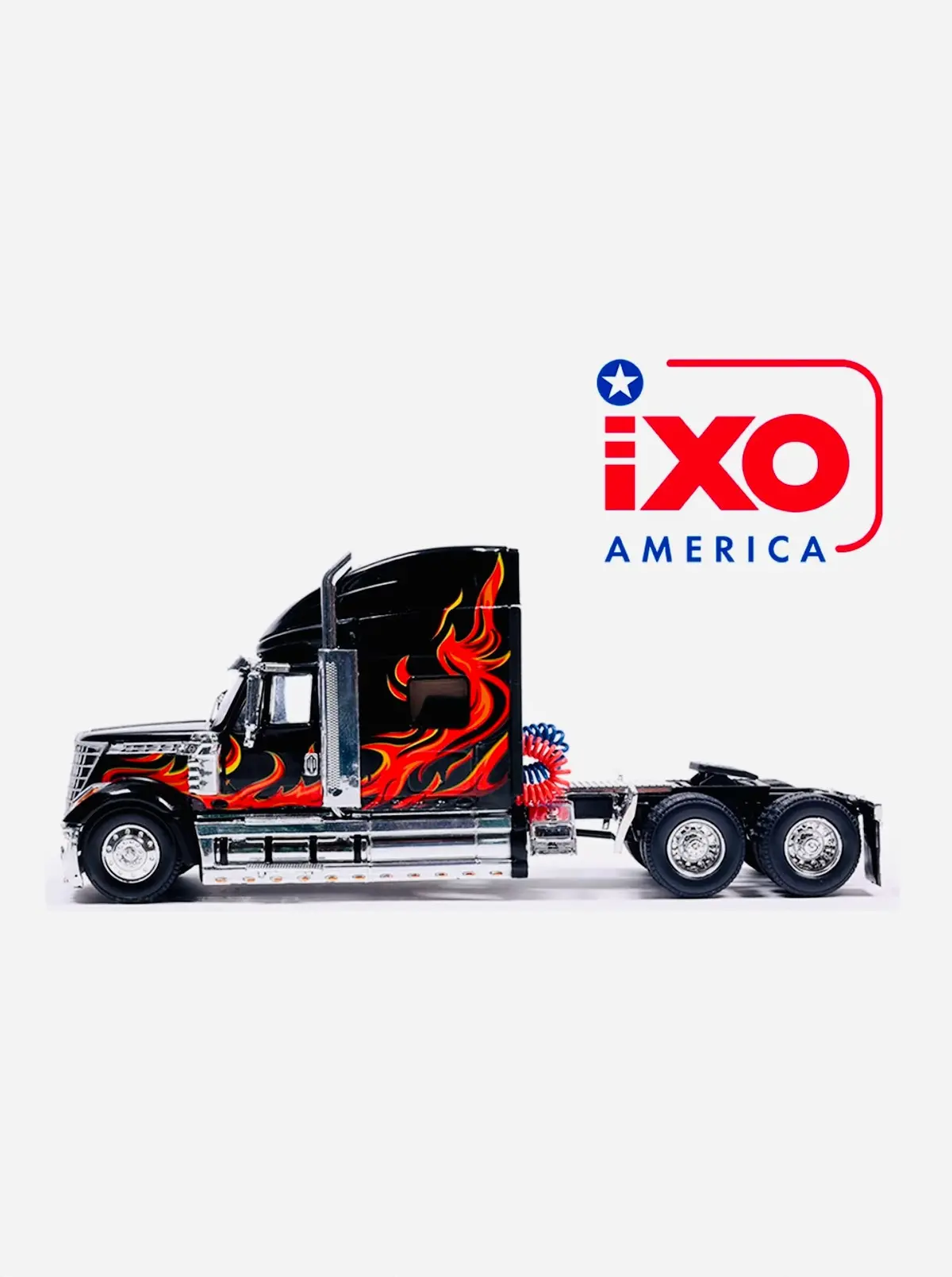 Ixo Models 2010 International Lonestar In Black W/ Flames 1