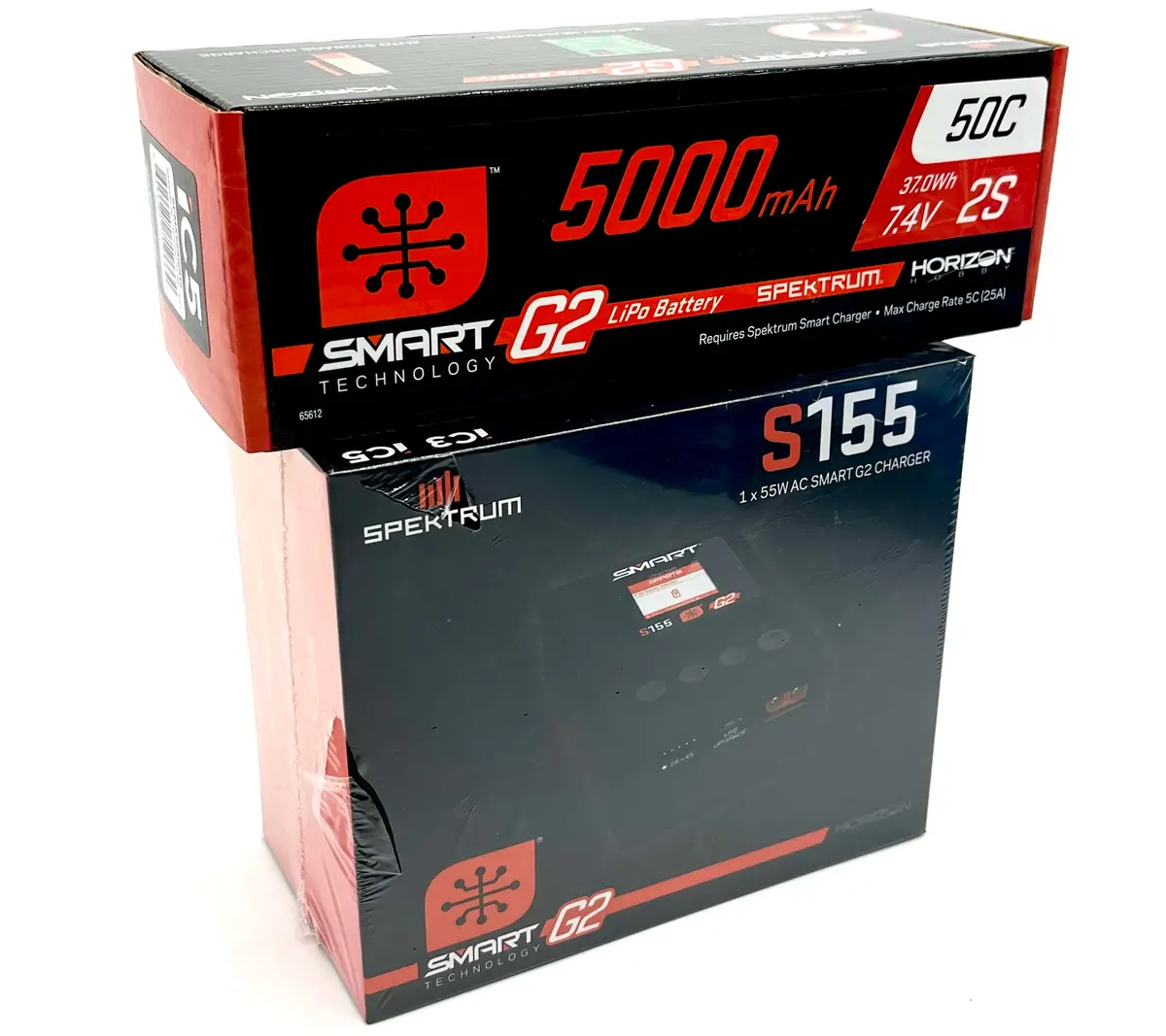 Losi Promoto - Battery 7.4V 2S Lipo G2 50C & Charger (S155) Los06000 1