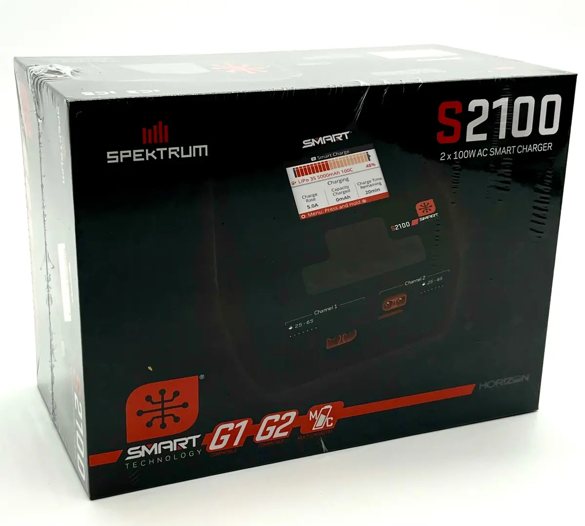 Spektrum S2100 G2 Ac 2X100w Smart Charger [Spmxc2000] Kraton Outcast Dual Port 1