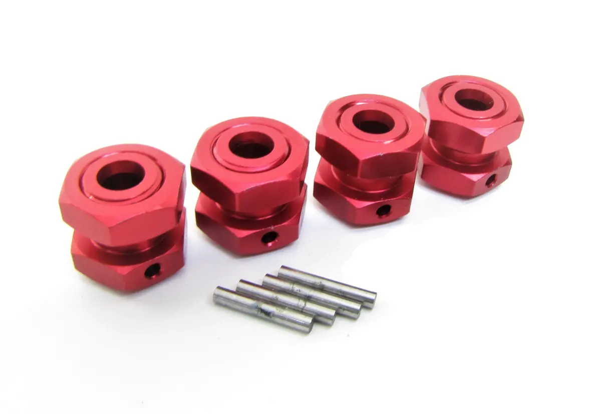 Arrma Typhon 4X4 223S - 17Mm Red Aluminum Wheel Hex Hubs Nuts Ara4306v4 2