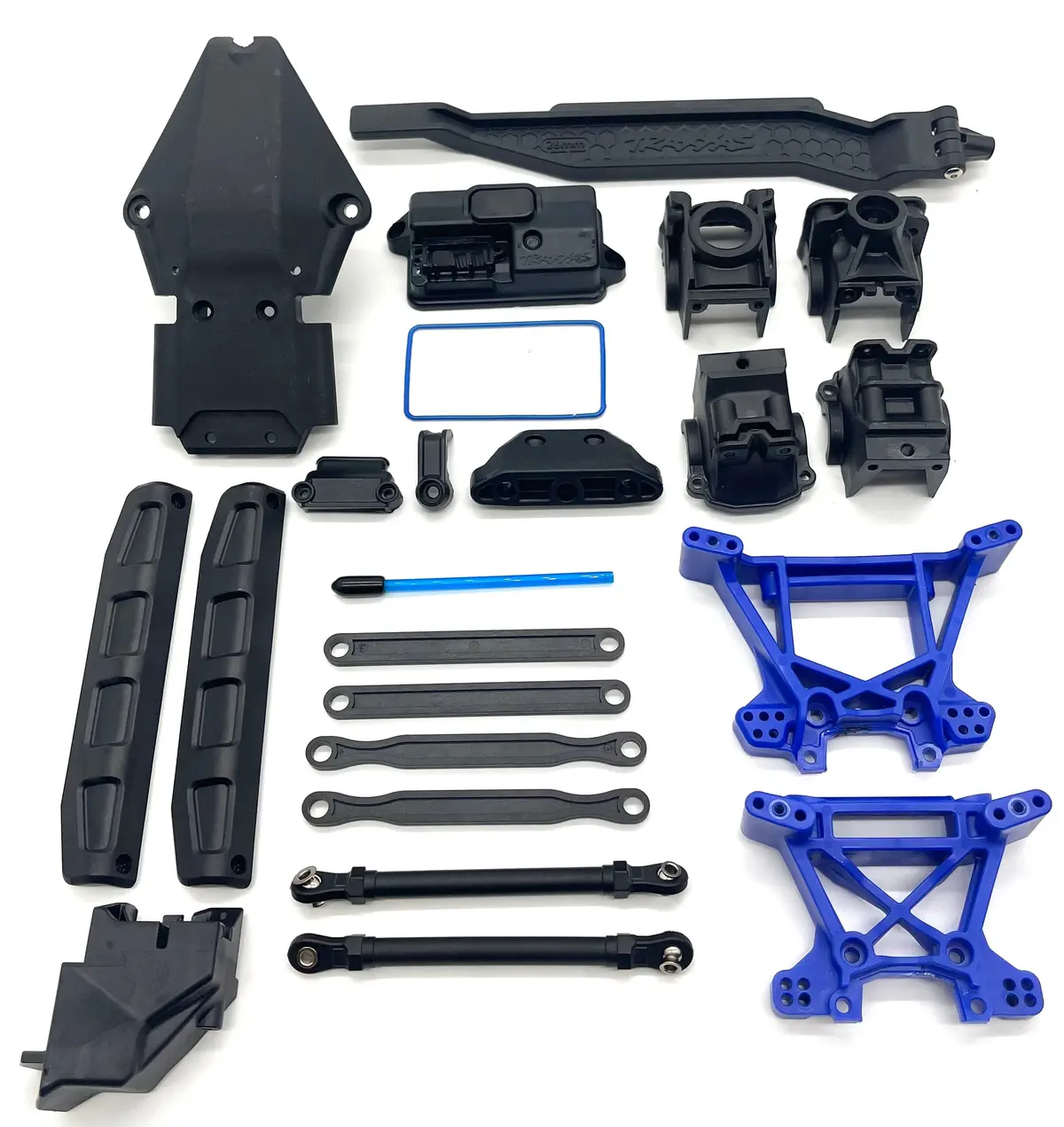 Stampede 4X4 Bl-2S Blue Shock Towers (Housings, Receiver Box Traxxas 67154-4 1