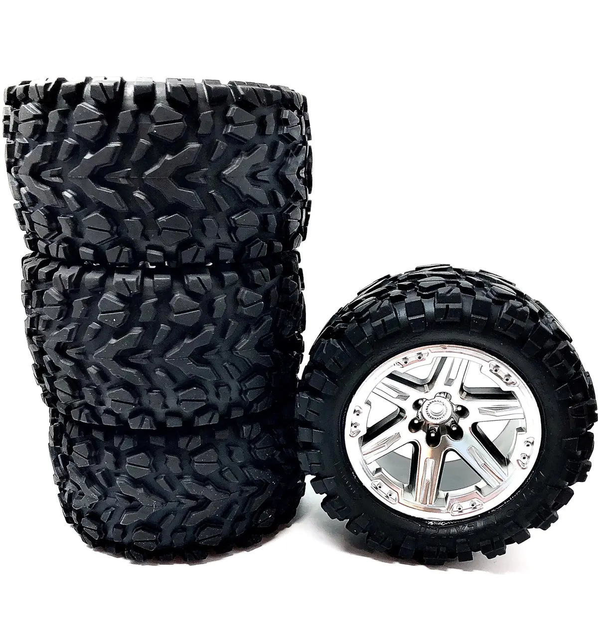 Rustler 4X4 Tires & Wheels Assembled (4) Talon Extreme Tyres Vxl 67376-4 1