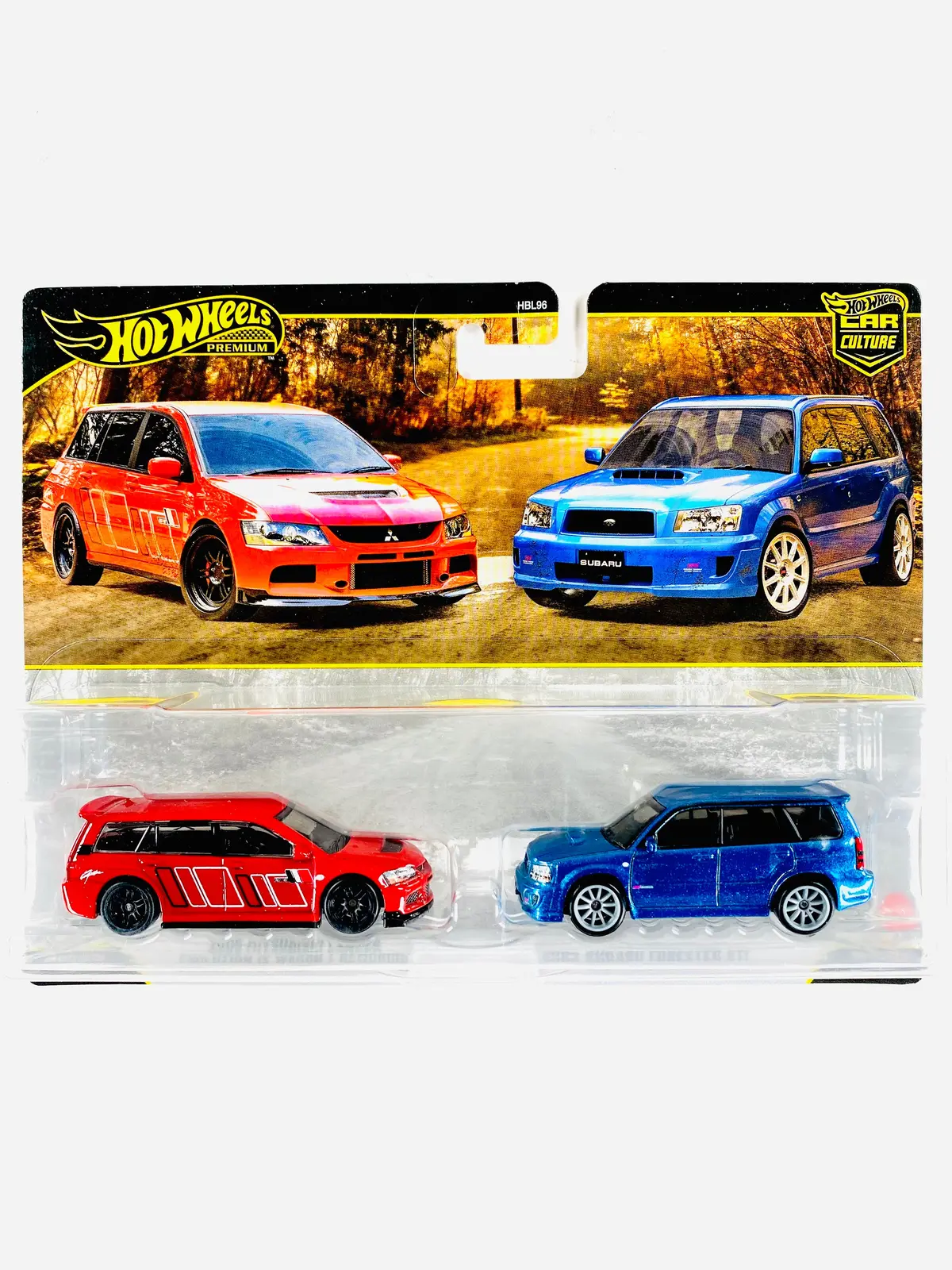 Hot Wheels 2026 Target Exclusive 2 Pack 2005 Mitsubishi Lancer Evolution Ix Wagon & 2004 Subaru Forester Sti - Damaged Card 1