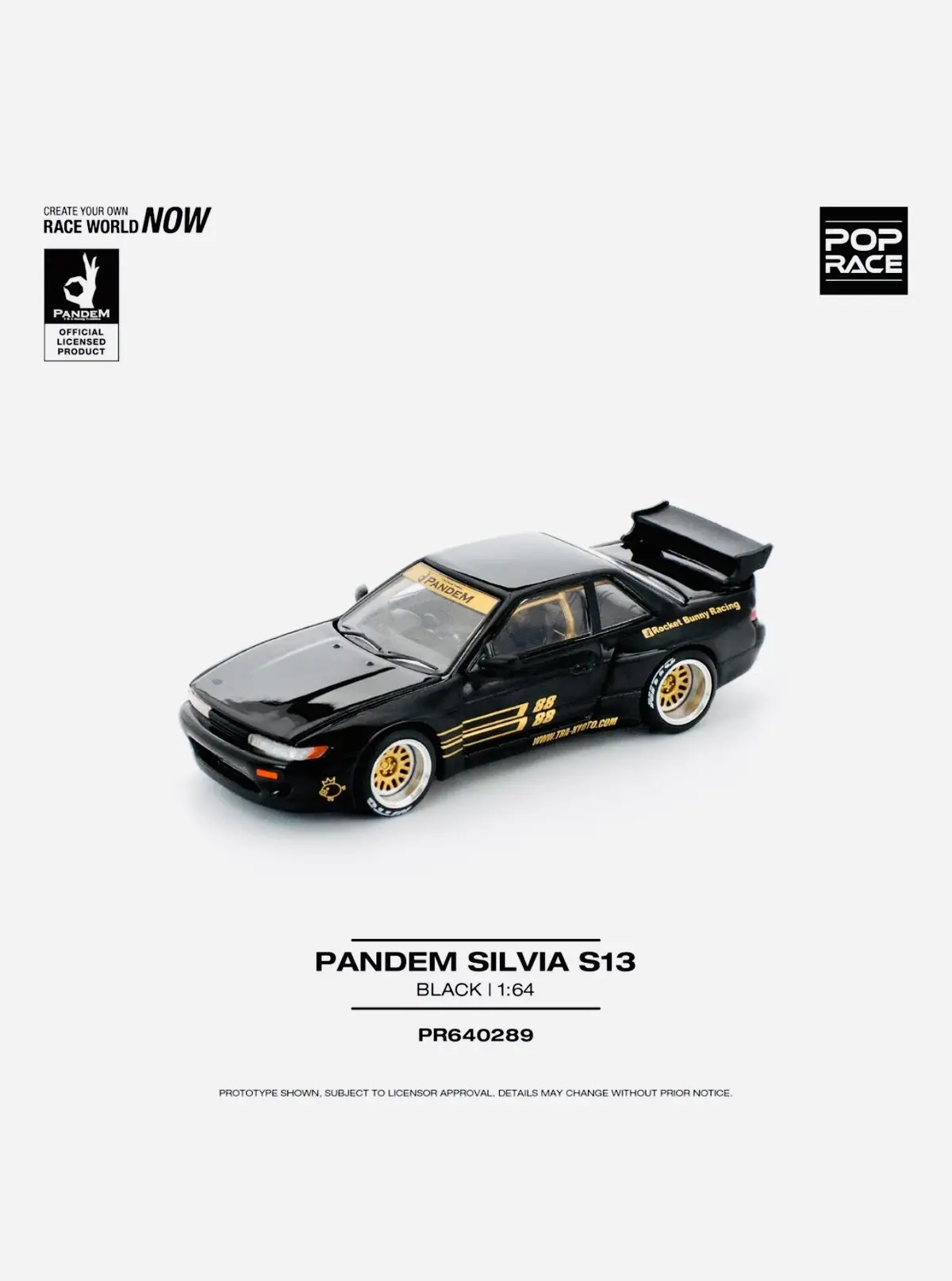 Pop Race Factory Sealed Pandem Nissan Silvia S13 Black #289 1