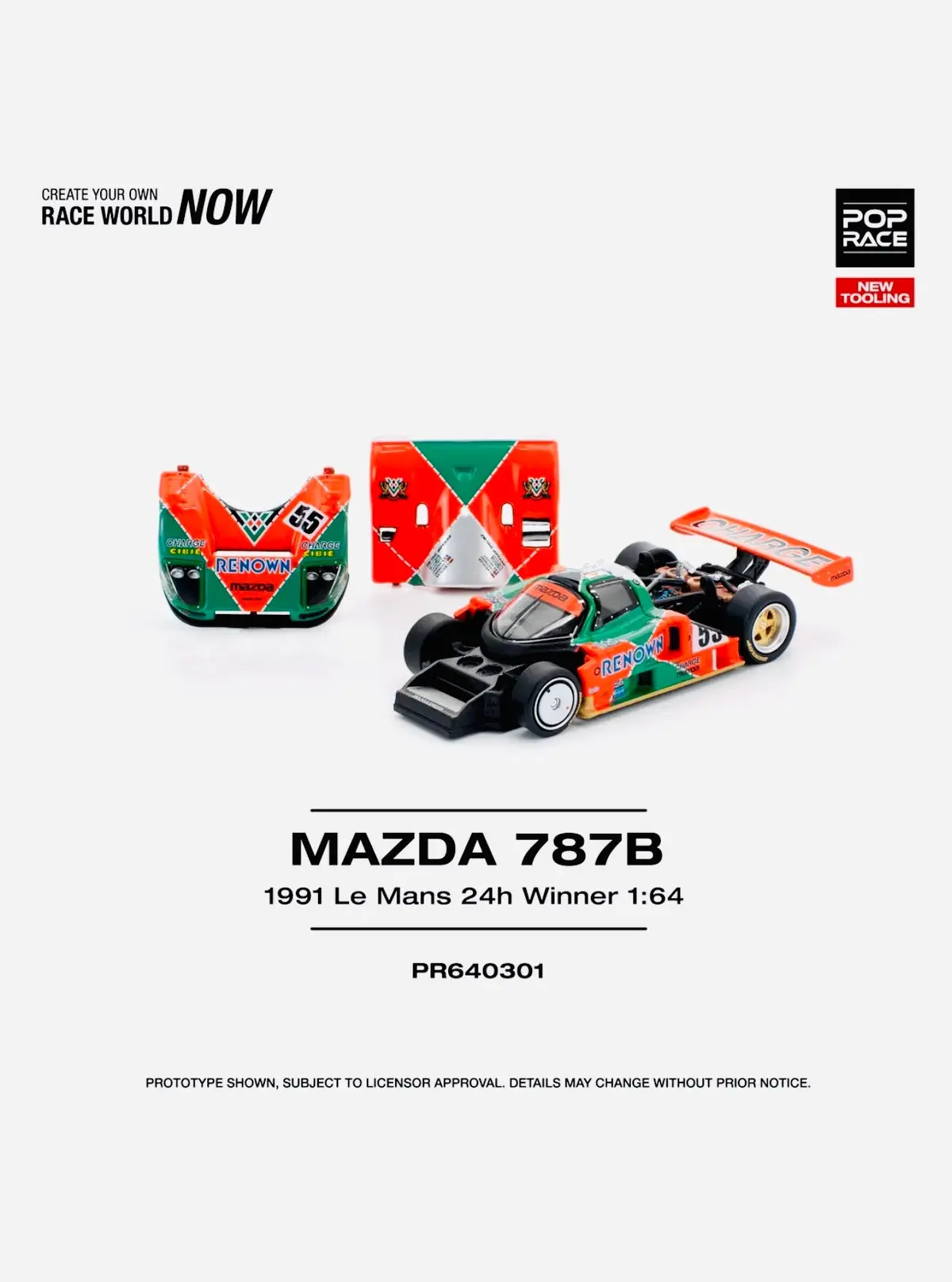 Pop Race Factory Sealed Mazda 787B 1991 Le Mans 24H Winner #301 1