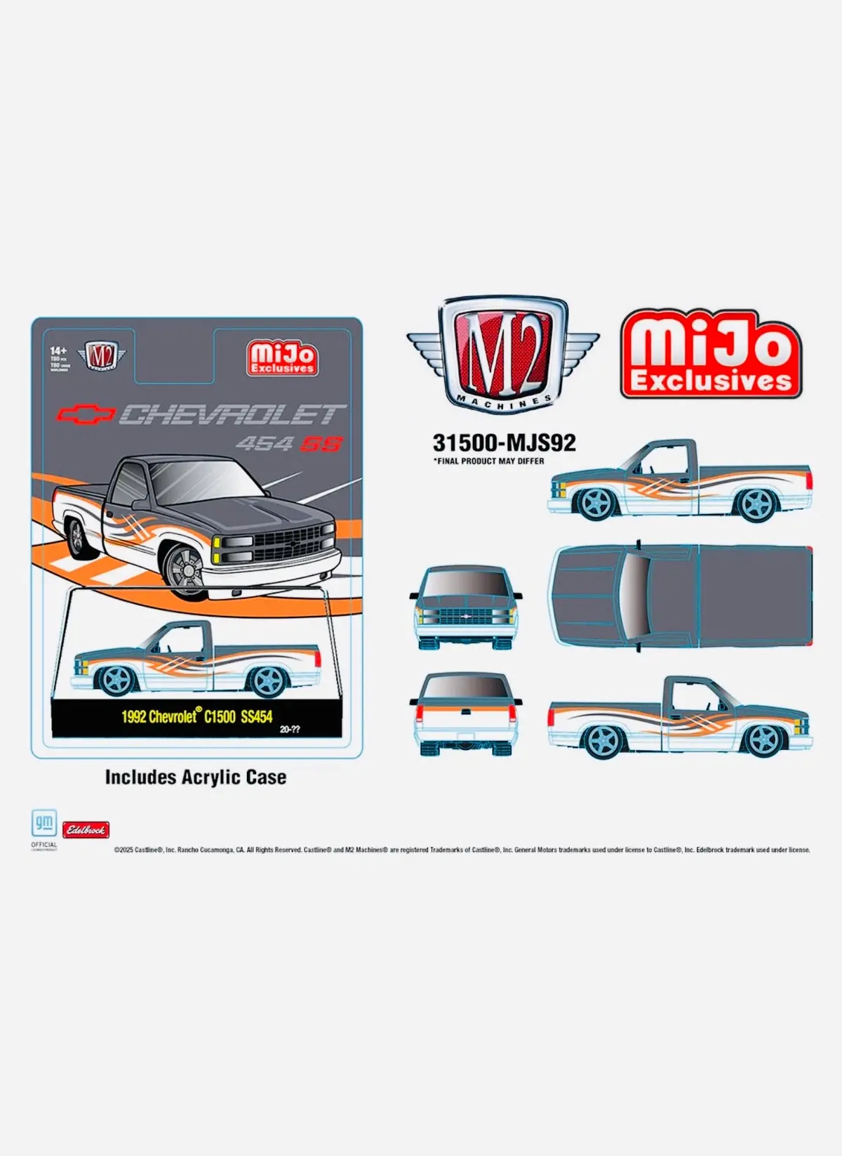 M2 Machines Mijo Exclusive 1992 Chevrolet C1500 Ss 454 Truck 1