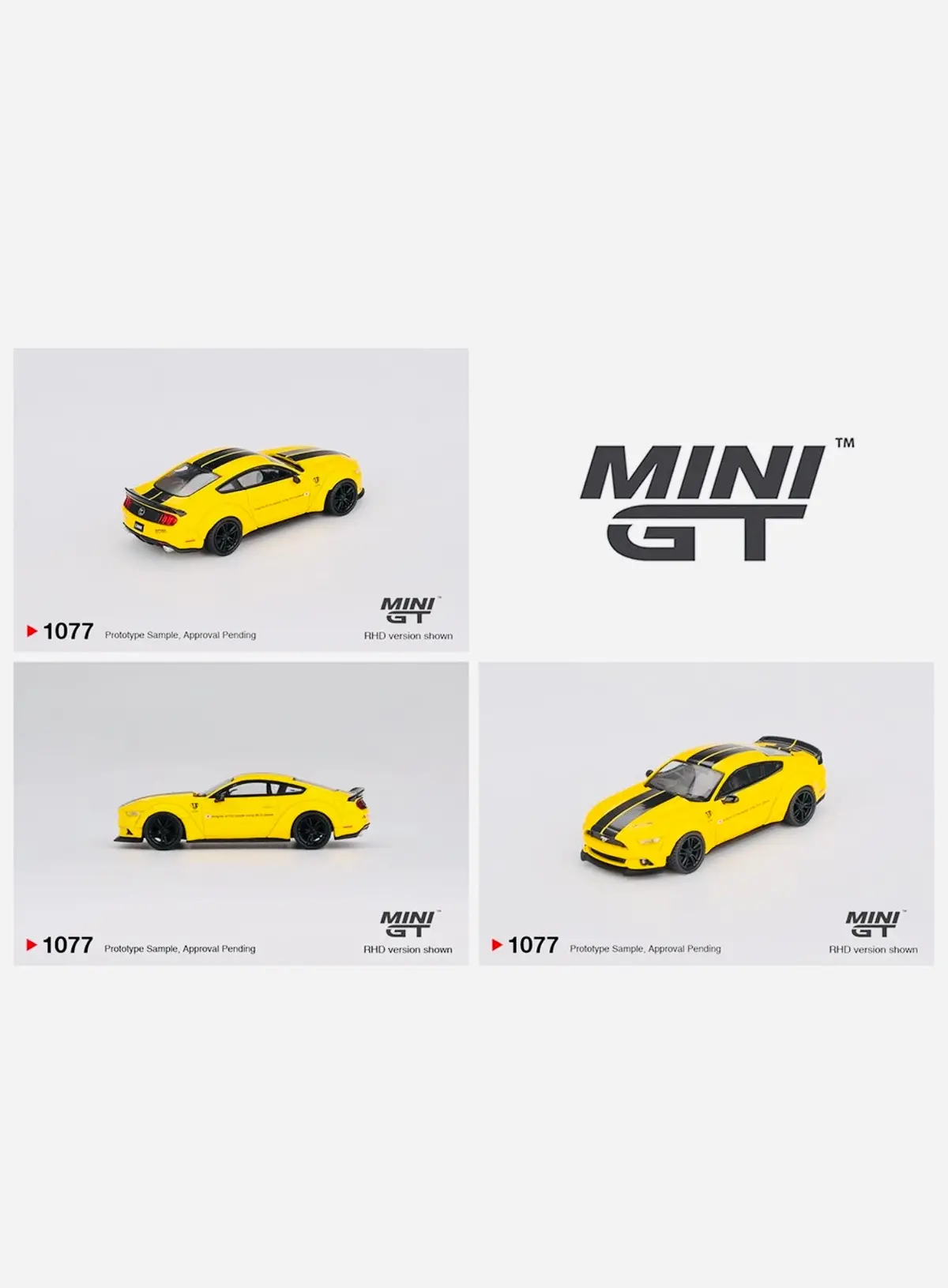 Mini Gt Mijo Exclusive Lb-Works Ford Mustang Triple Yellow #1077 1