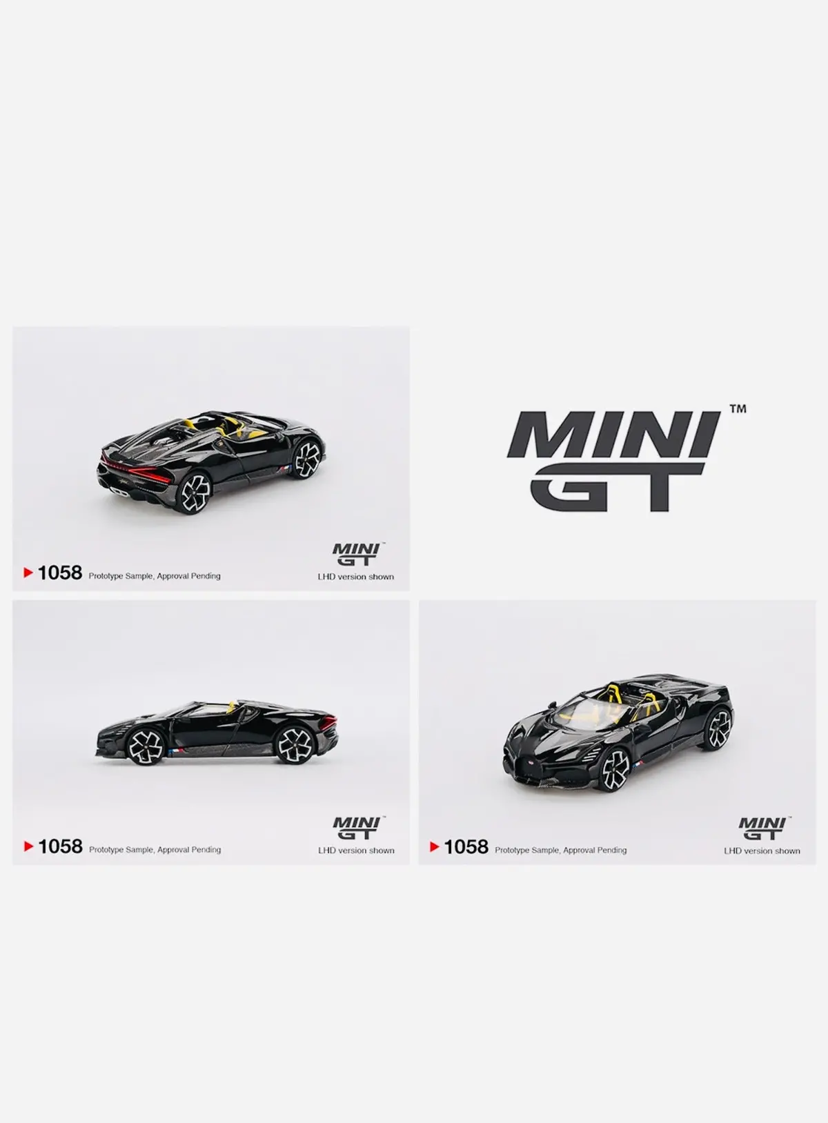 Mini Gt Mijo Exclusive Bugatti W16 Mistral Black #1058 1
