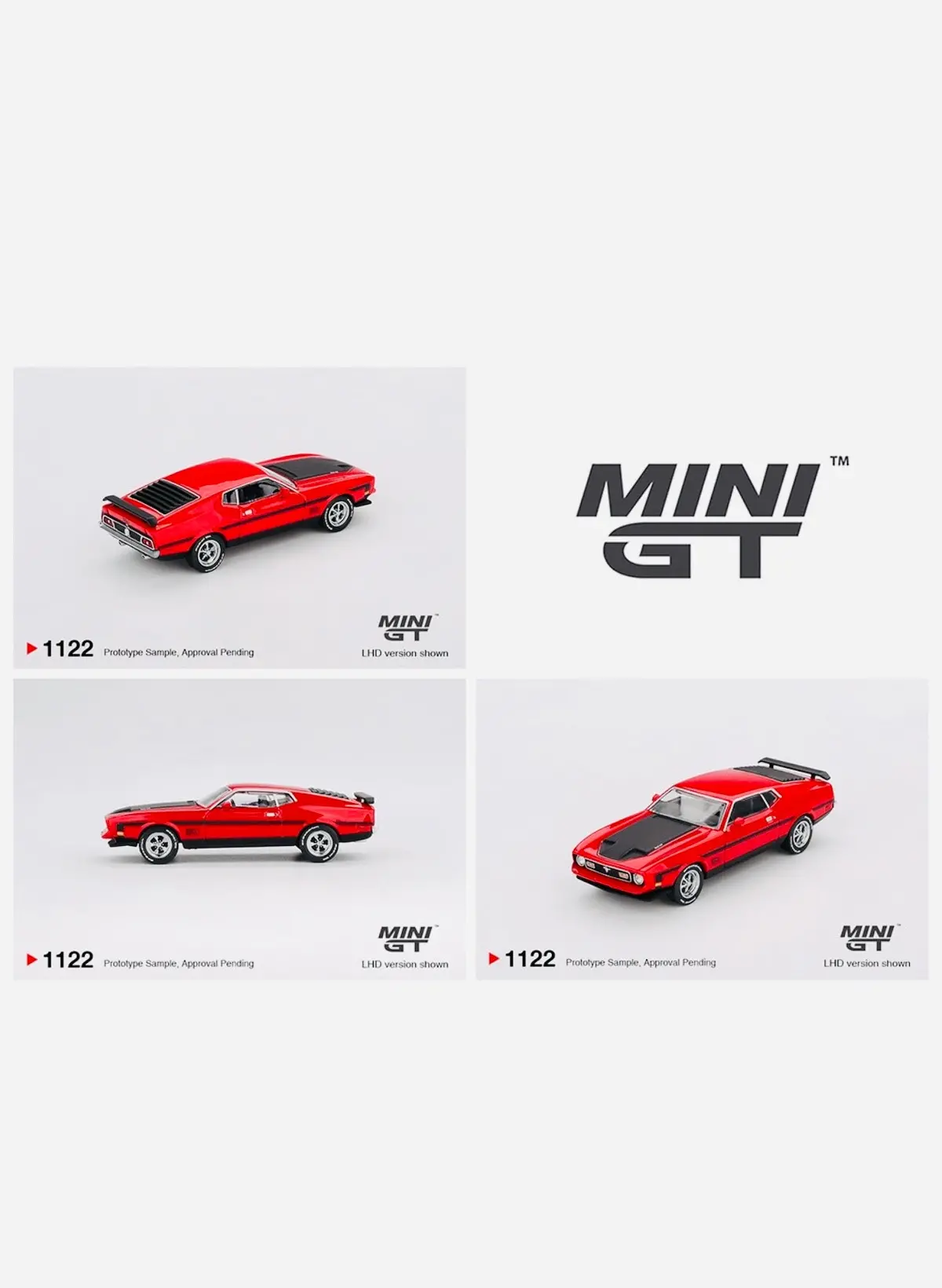 Mini Gt Mijo Exclusive Ford Mustang Mach1 1971 Race Red #1122 1