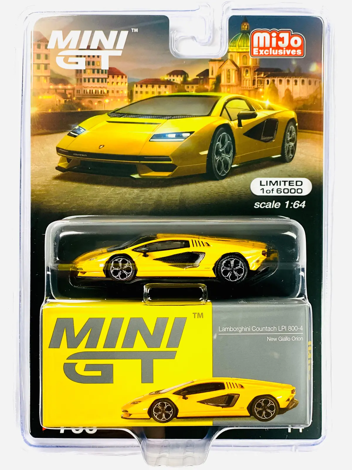Mini Gt Mijo Exclusive Lamborghini Countach Lpi 800-4 New Giallo Orion #733 1