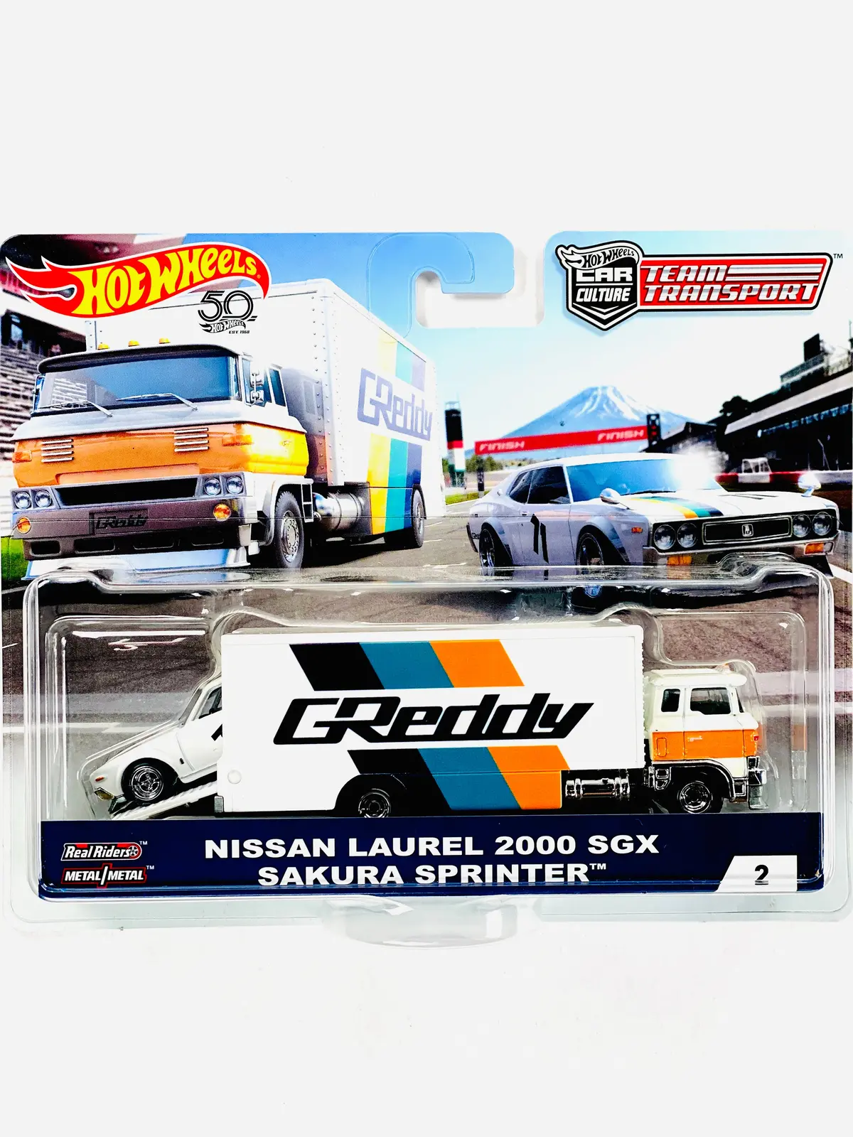 Hot Wheels 2018 Team Transport Nissan Laurel 2000 Sgx Sakura Sprinter #2 - Damaged Card 1