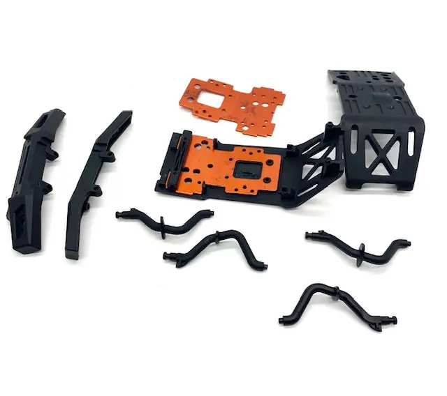 Savage Xl Flux V2 Front/Rear Skid Plates Bumpers Bulkhead Lower Plate 160103 Hpi 1