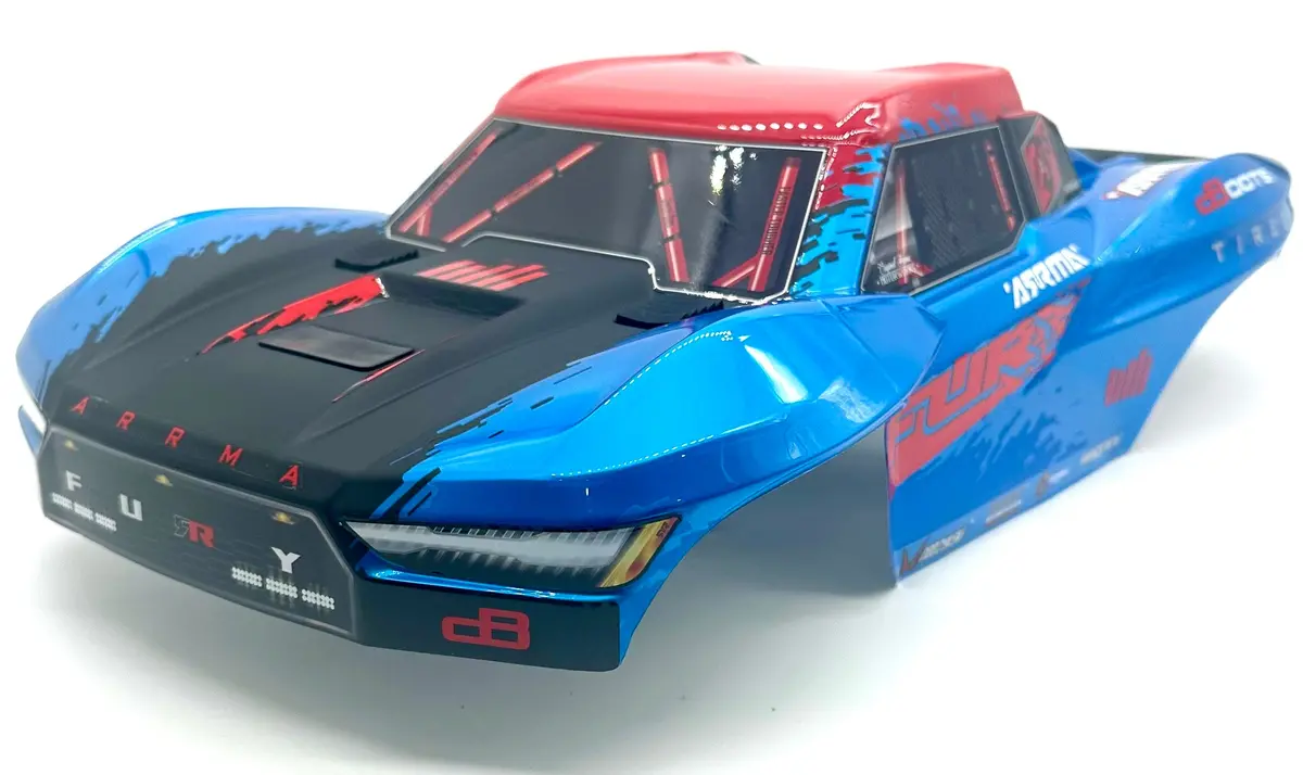 Arrma Fury 223S 2Wd - Body Shell (Blue/Red 1/10 Fury Painted Decaled Trimmed Body Set Ara3521t2 1