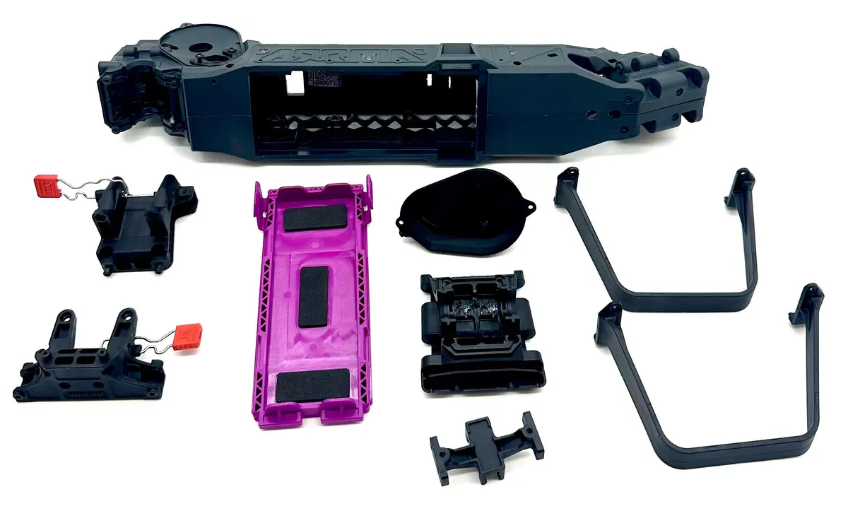 Arrma Fury 223S 2Wd - Chassis (Purple Lwb Right Left Halves Mega Ara3521t2 1
