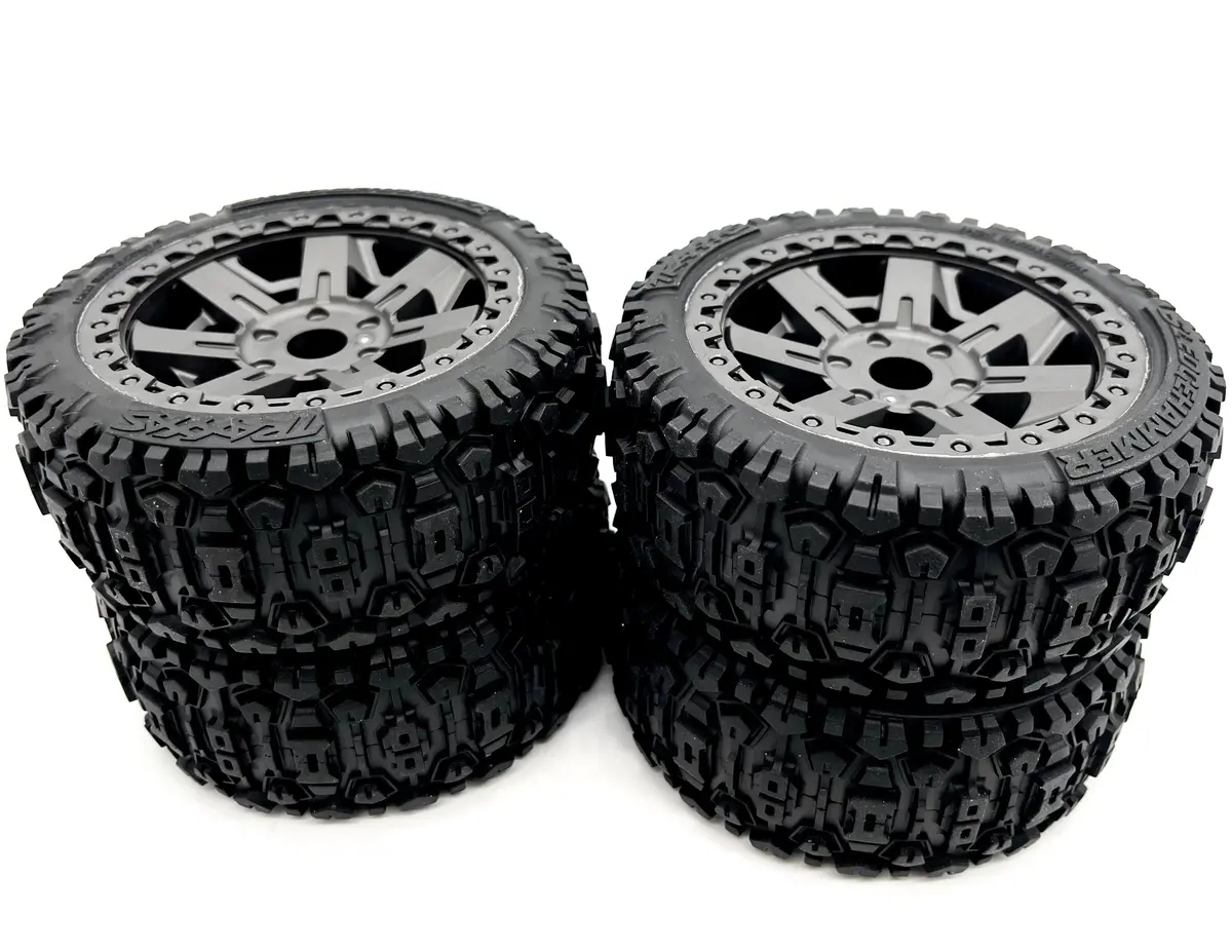 Jato 4X4 Bl-2S Tires & Wheels (4) Sledgehammer, Gray Wheels Traxxas 90154-4 1