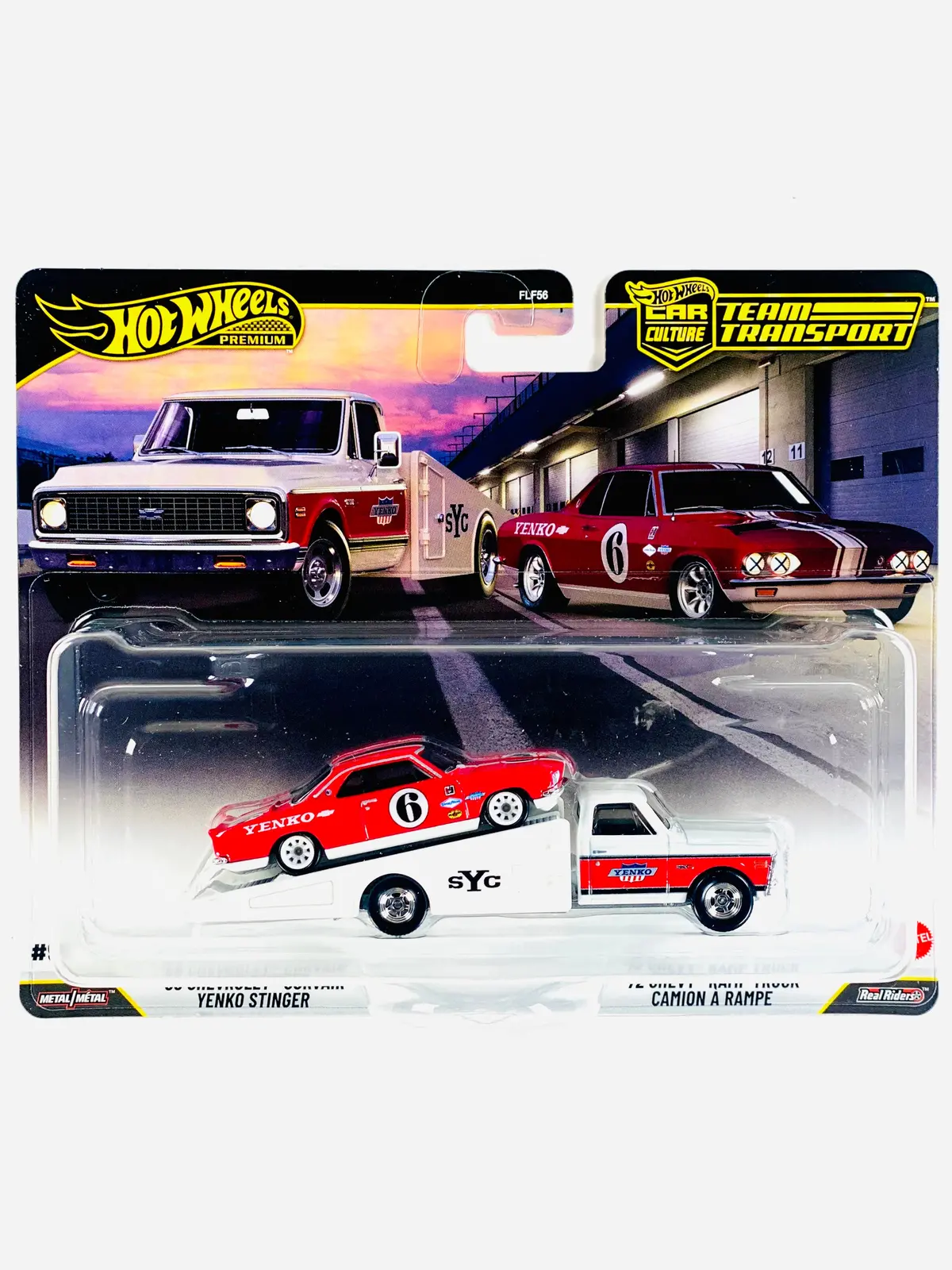 Hot Wheels 2026 Team Transport Case K ’66 Chevrolet Corvair Yenko Stinger ’72 Chevy Ramp Truck #91 1