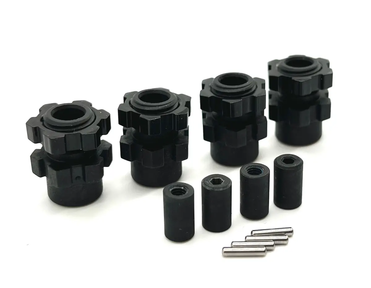 Jato 4X4 Bl-2S Wheel Hexes, Axle Barrels, Pins Nuts Black Traxxas 90154-4 1