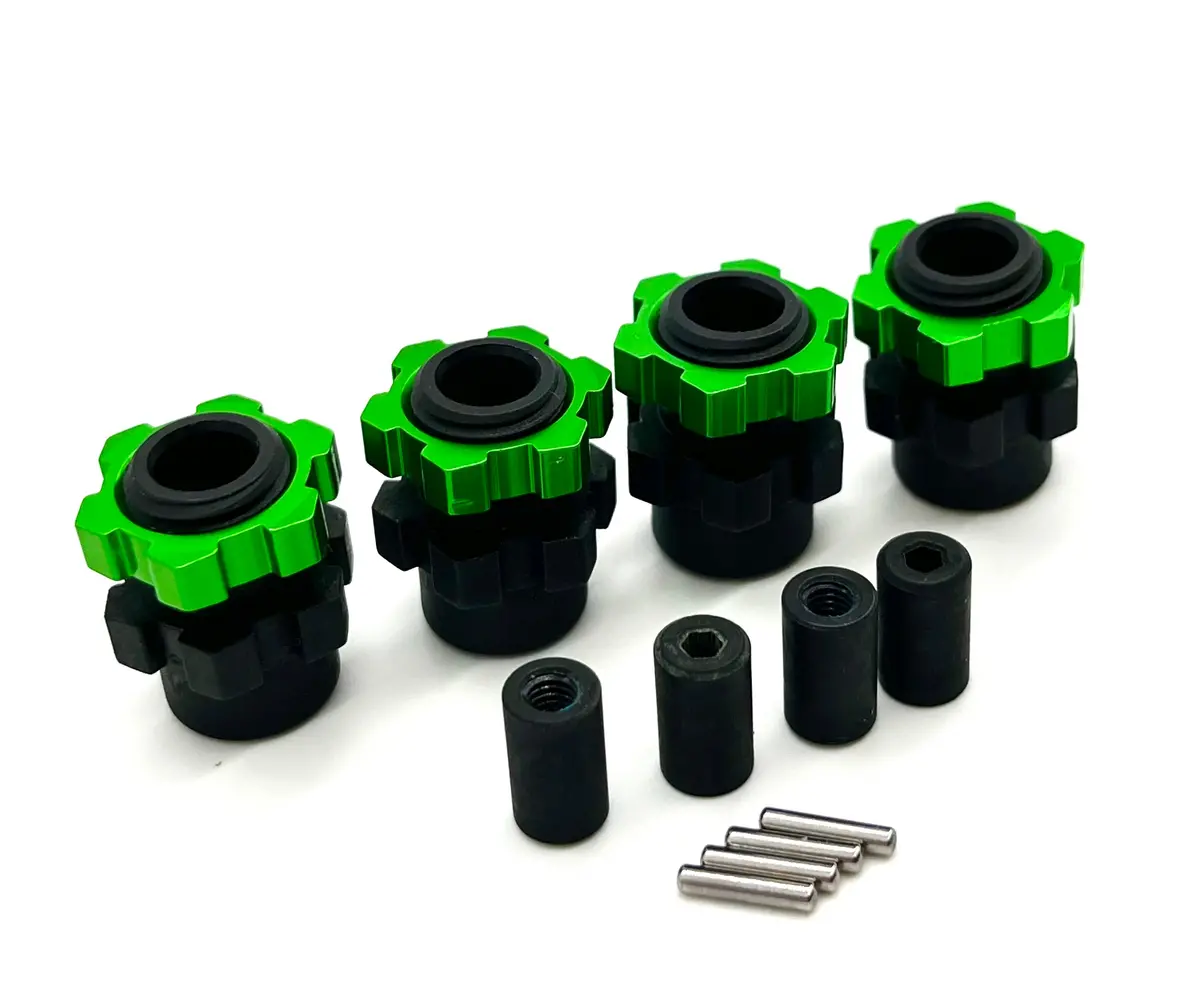 Jato 4X4 Bl-2S Wheel Hexes, Axle Barrels, Pins Nuts Green Traxxas 90154-4 1