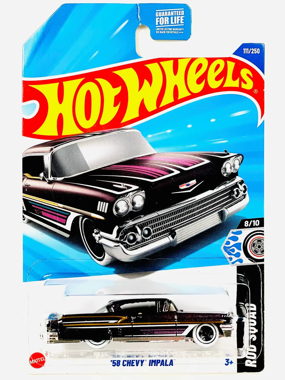 Hot Wheels 2024 Rod Squad '58 Chevy Impala - Damaged Card/Blister 1