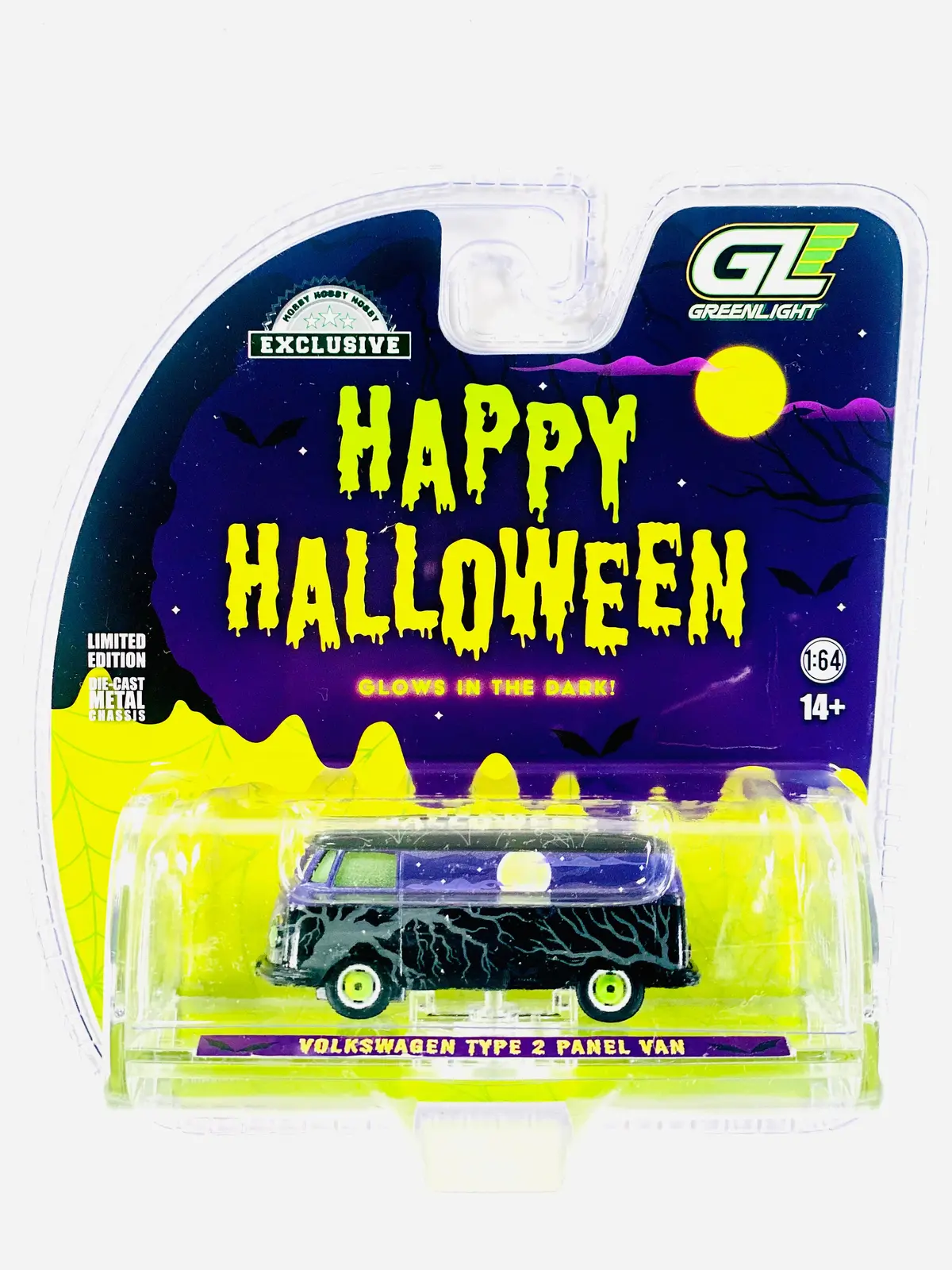 Greenlight Hobby Exclusive 2025 Halloween Spooky Night Volkswagen Type 2 Panel Van W/ Glow In The Dark 1