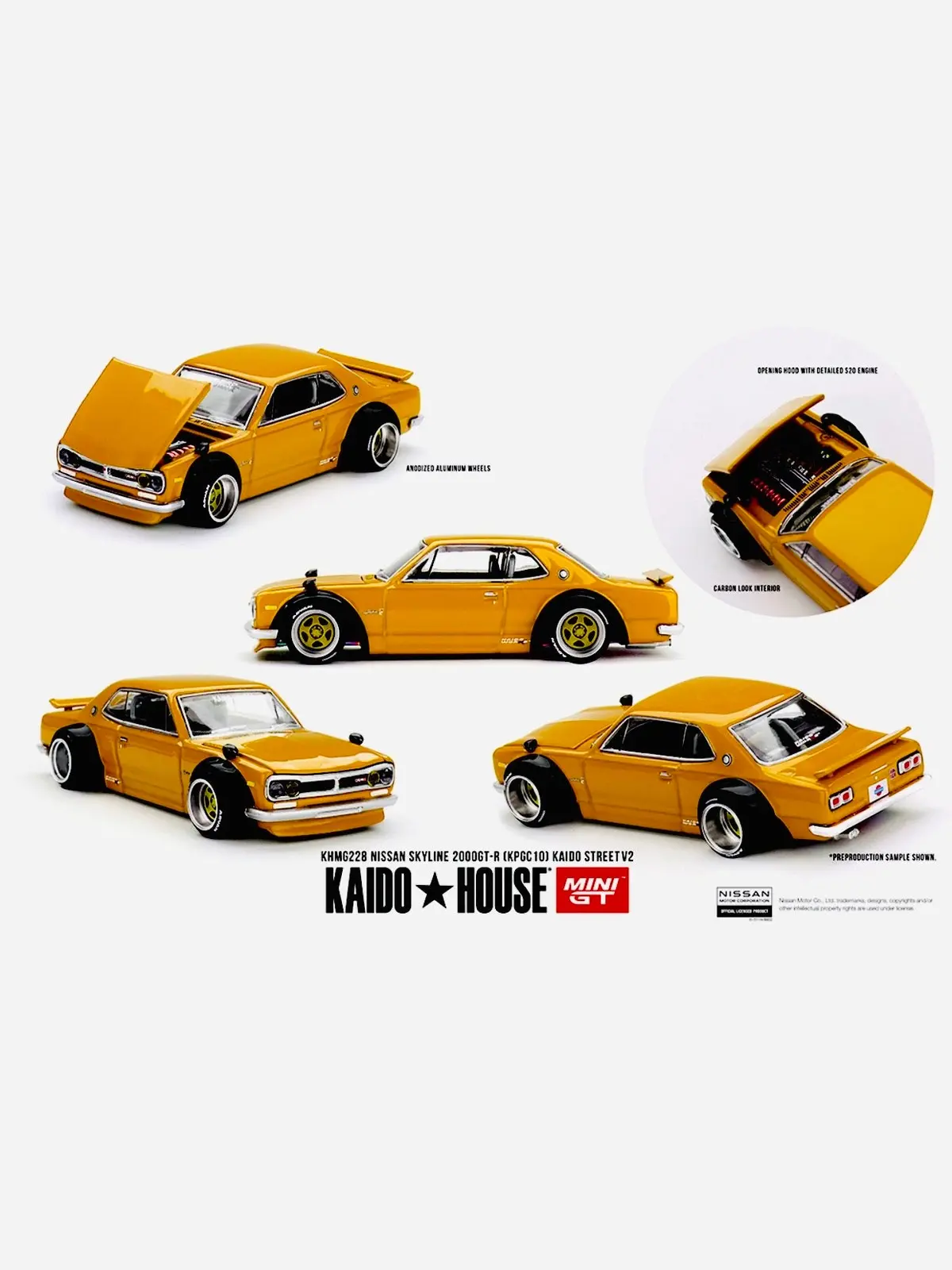 Mini Gt X Kaido House Collab Factory Sealed Nissan Skyline 2000 Gt-R (Kpgc10) Kaido Street V2 #228 1