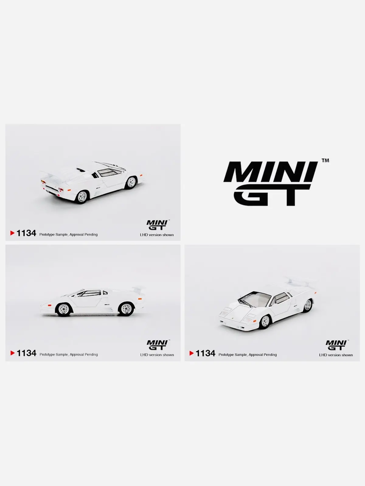 Mini Gt Mijo Exclusive Lamborghini Countach 25Th Anniversary White #1134 1