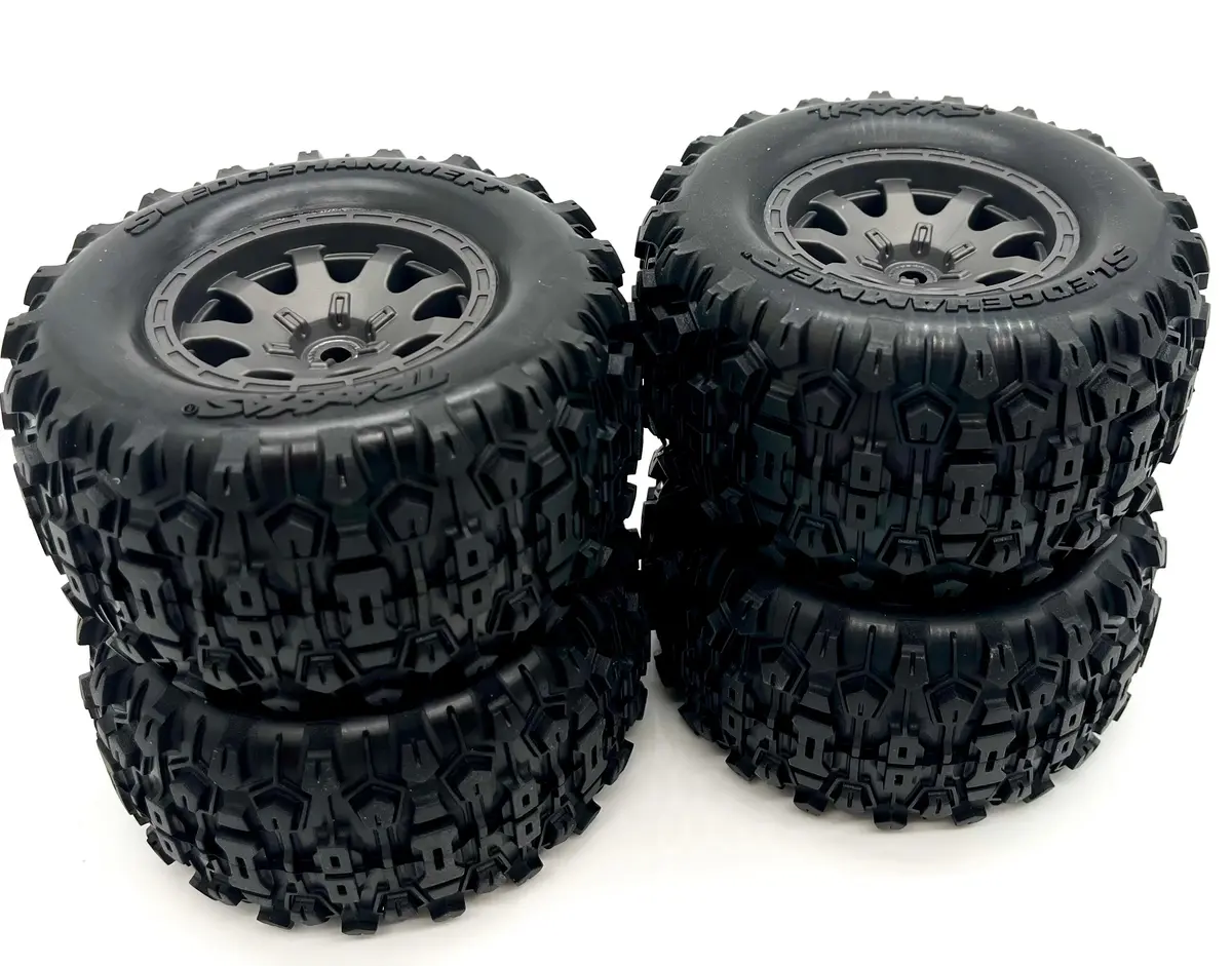 Mini-Maxx Wheels & Tires (Factory Glued Assembled Sledgehammer (Set 4) Traxxas 107154-1 1