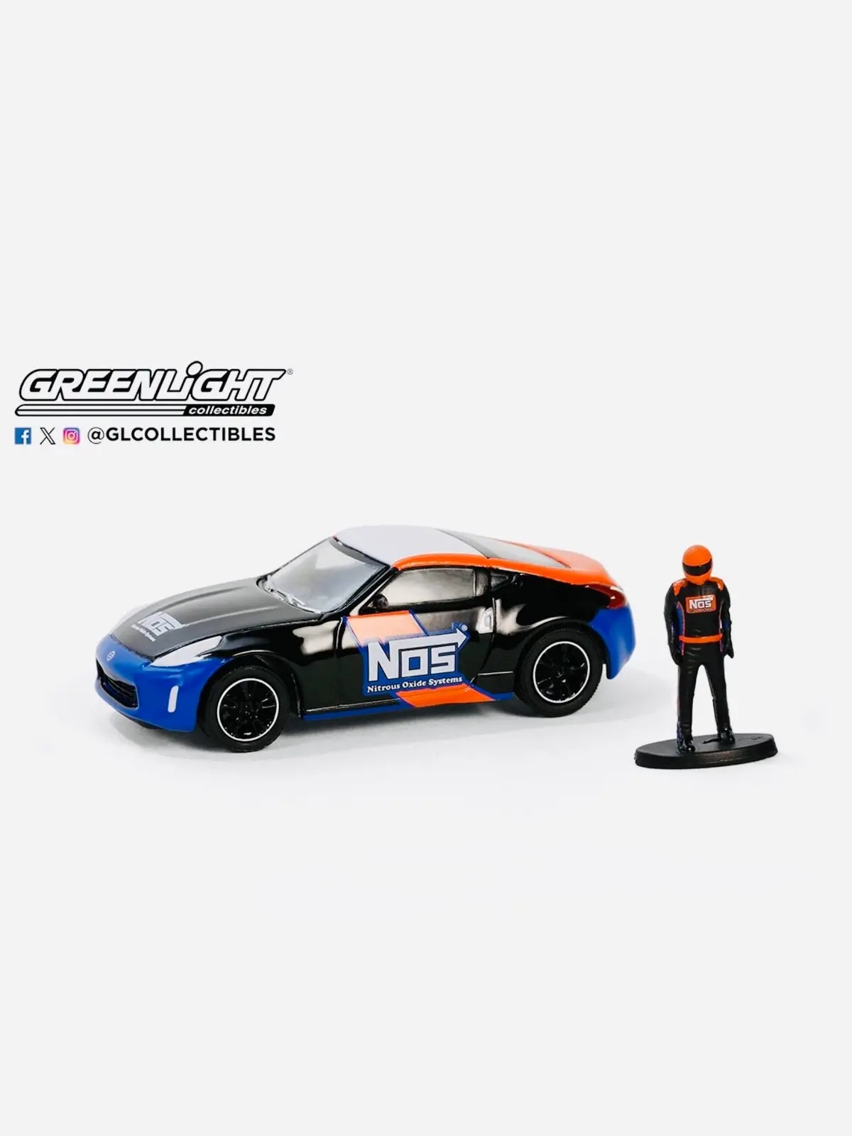 Greenlight The Hobby Shop Series 2020 Nissan 370Z Nos With Race Car Driver 1