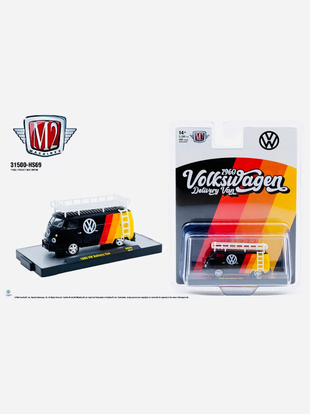 M2 Machines Hobby Exclusive 1960 Volkswagen Delivery Van Black 1