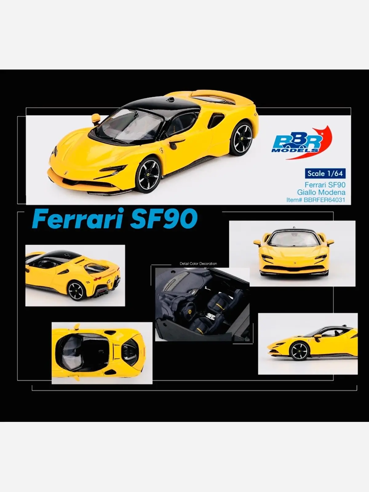 Bbr Models Factory Sealed Ferrari Sf90 Giallo Modena Yellow 1
