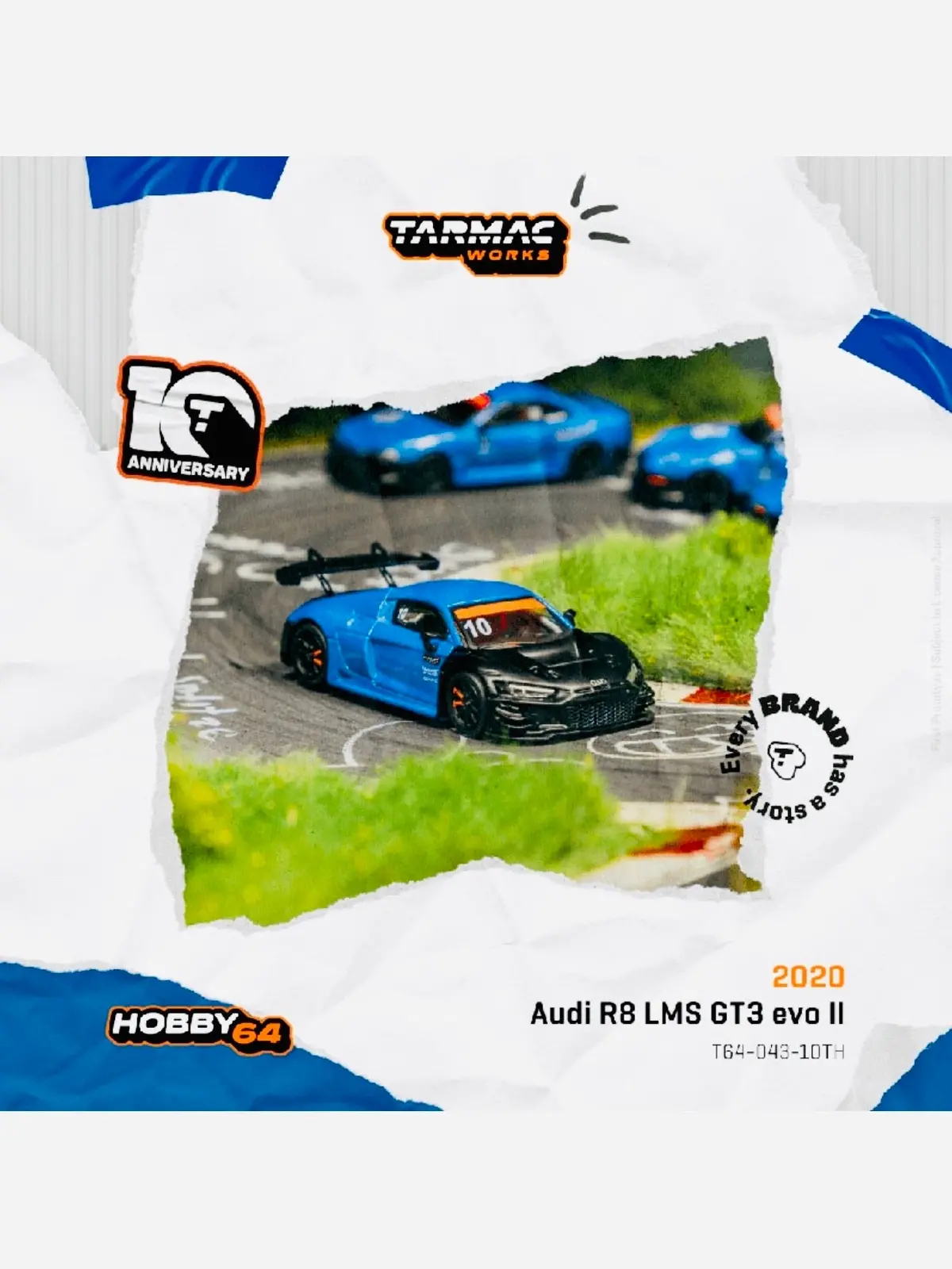 Tarmac Works Factory Sealed Hobby 64 Audi R8 Lms Gt3 Evo Ii Tarmac Works 10Th Anniversary 1