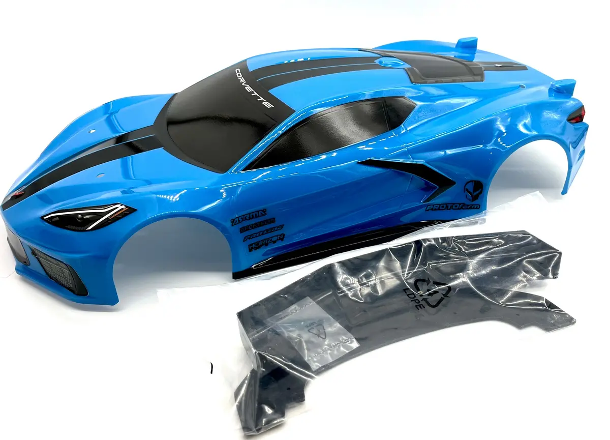 Arrma Felony 6S - Body Shell (Blue Painted Corvette C8 Prm157713 Cover Ara7617v2 1
