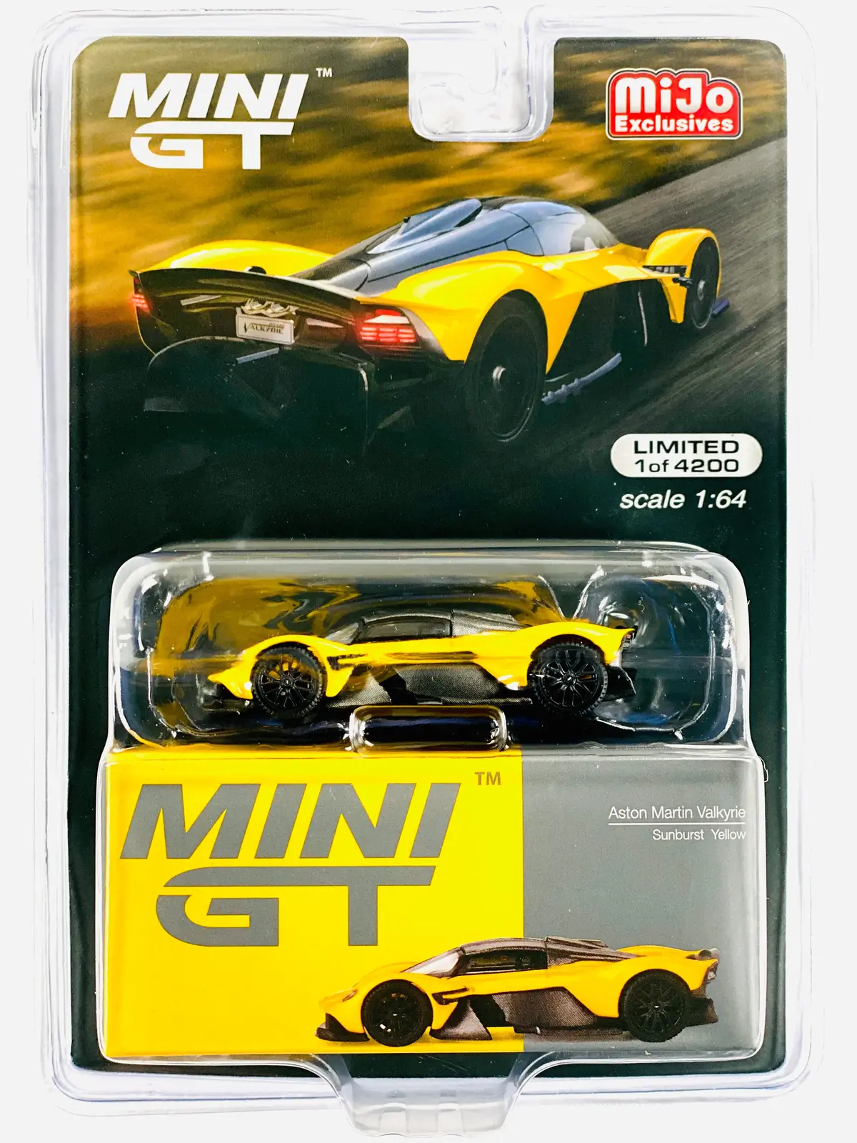 Mini Gt Mijo Exclusive Aston Martin Valkyrie Sunburst Yellow #744 1
