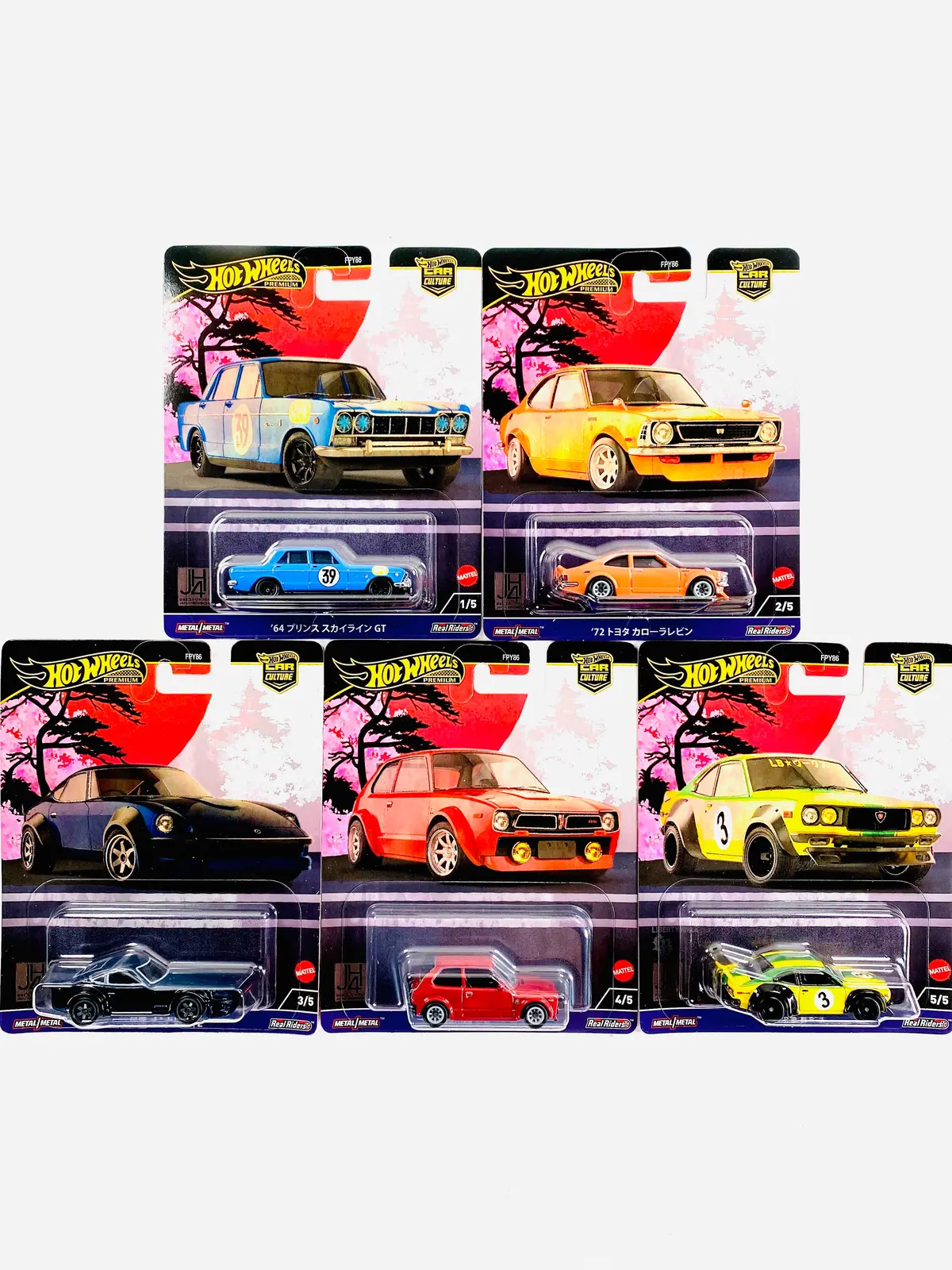 Hot Wheels 2024 Car Culture Japan Historic 4 Case B  (Set Of 5 Cars) 1