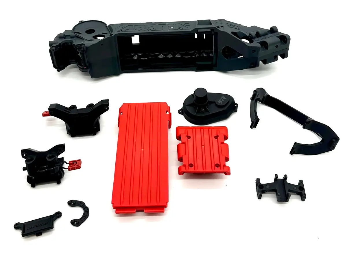 Arrma Quake 2Wd - Chassis (Red Lwb Right Left Halves Mega Ara3537 1