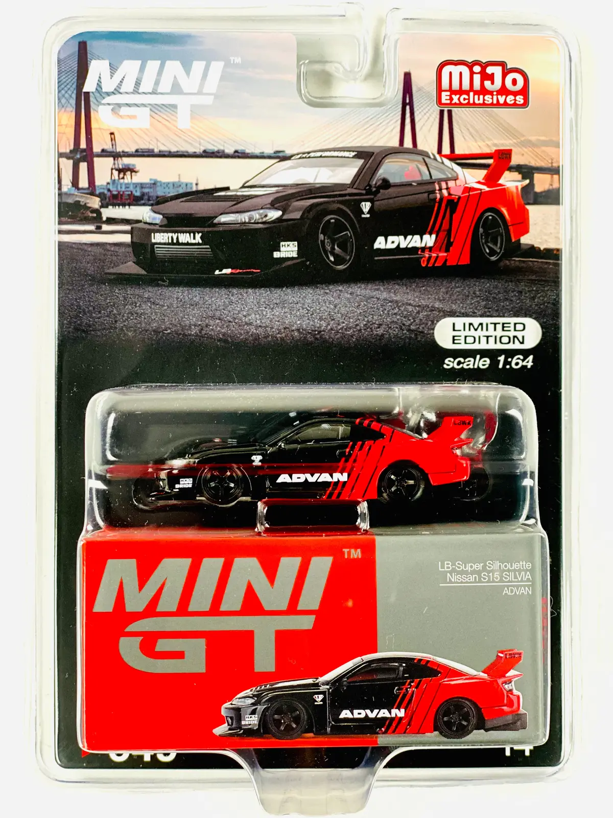 Mini Gt Mijo Exclusive Nissan Lb-Super Silhouette S15 Silvia Advan #649 1