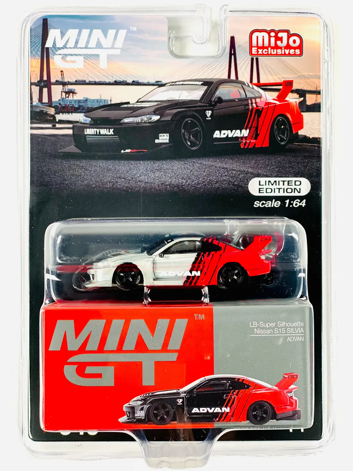 Mini Gt Mijo Exclusive Nissan Lb-Super Silhouette S15 Silvia Advan #649 Chase 1