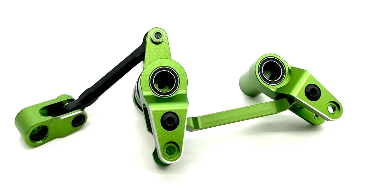 1/10 Maxx Ultimate Steering Assembly Green (Bellcrank Horn Linkage Bearings 89087-4 1
