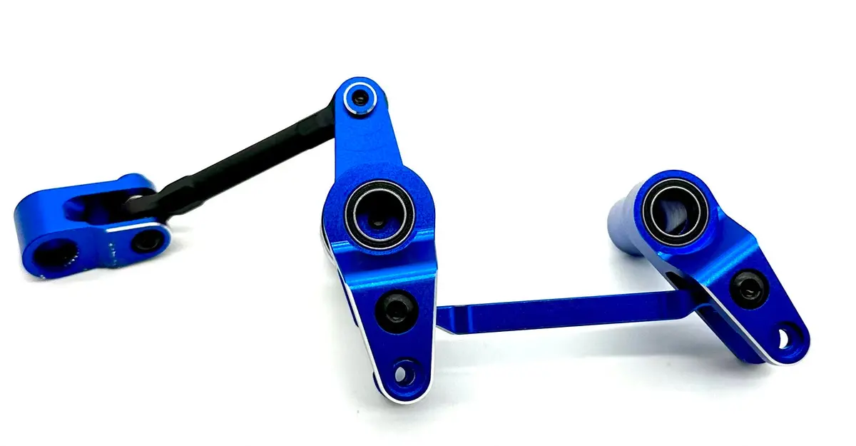 1/10 Maxx Ultimate Steering Assembly Blue (Bellcrank Horn Linkage Bearings 89087-4 1